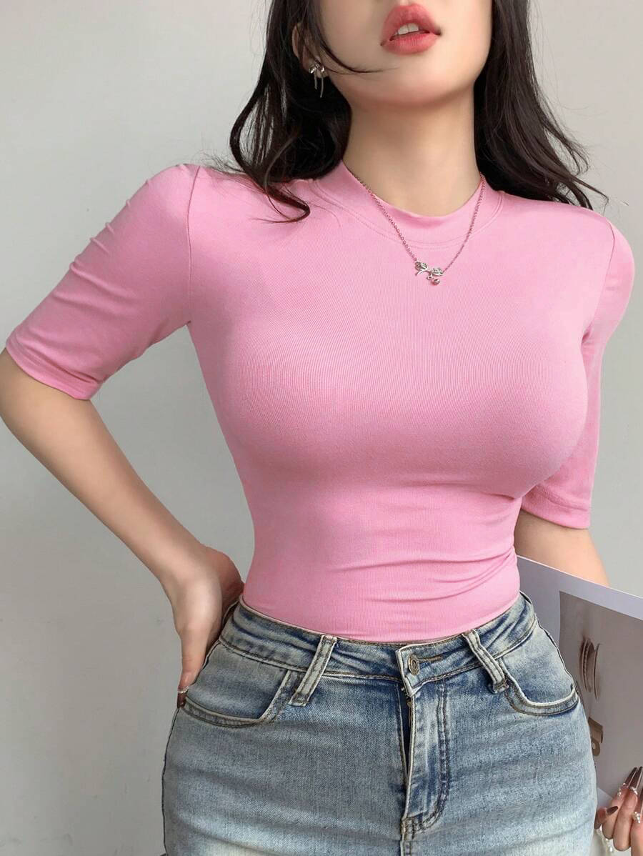 Istyle Can Women's Polyester Regular Top ( Pink ) Istyle Can Women's Polyester Regular Top ( Pink )