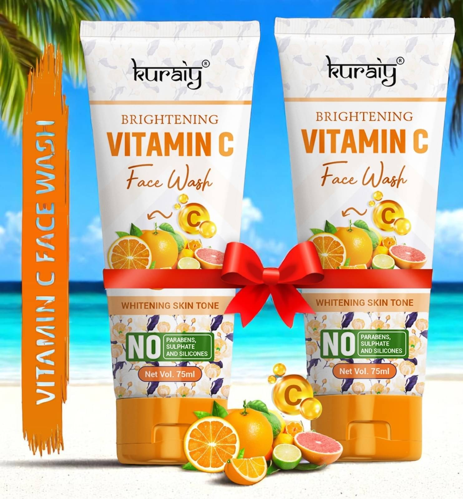     			KURAIY - Refreshing Face Wash For All Skin Type ( Pack of 2 )