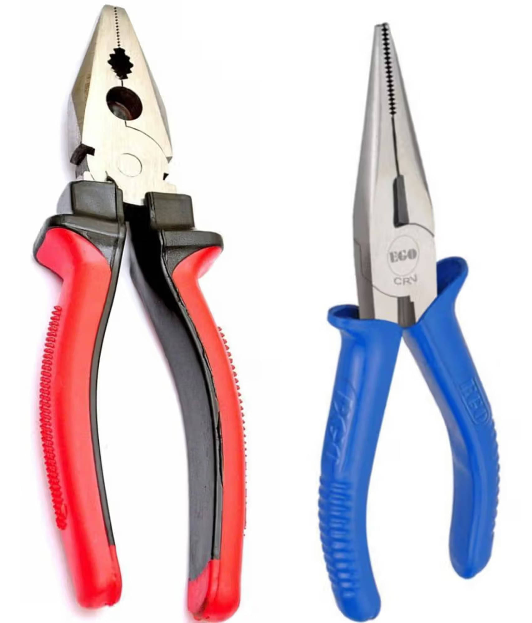 Kadio Hand Tools Combo Set With 8" Rubber Grip Plier and Nose Plier (Multicolor, Heavy Duty)(Set of 2) Kadio Hand Tools Combo Set With 8" Rubber Grip Plier and Nose Plier (Multicolor, Heavy Duty)(Set of 2)