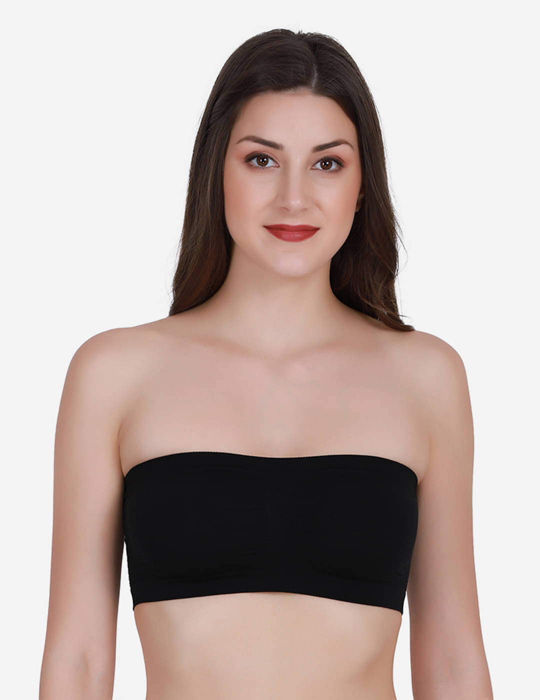     			LADYWRAP Pack of 1 Cotton Blend Removable Padding Tube Bra For Women ( Black )