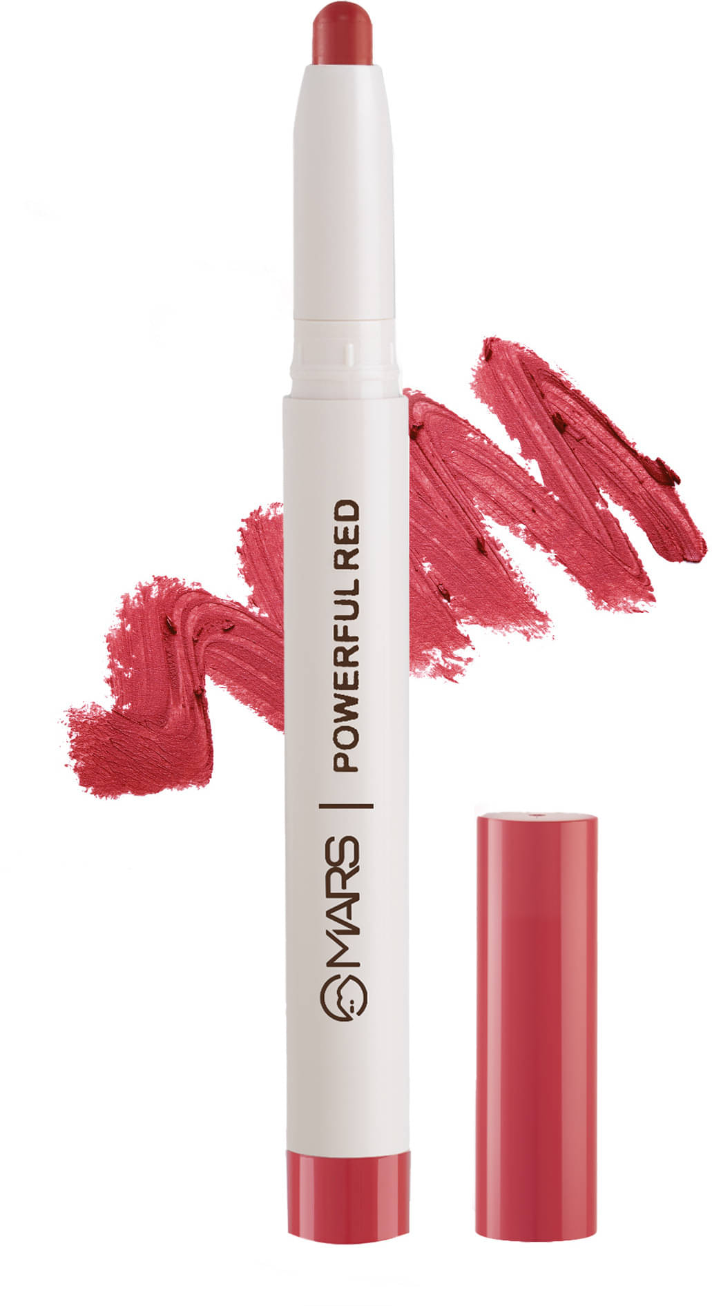     			MARS Non-Transfer Long Lasting Poppins Rotating Matte Lip Crayon (Powerfull Red-01, 1.3 g)