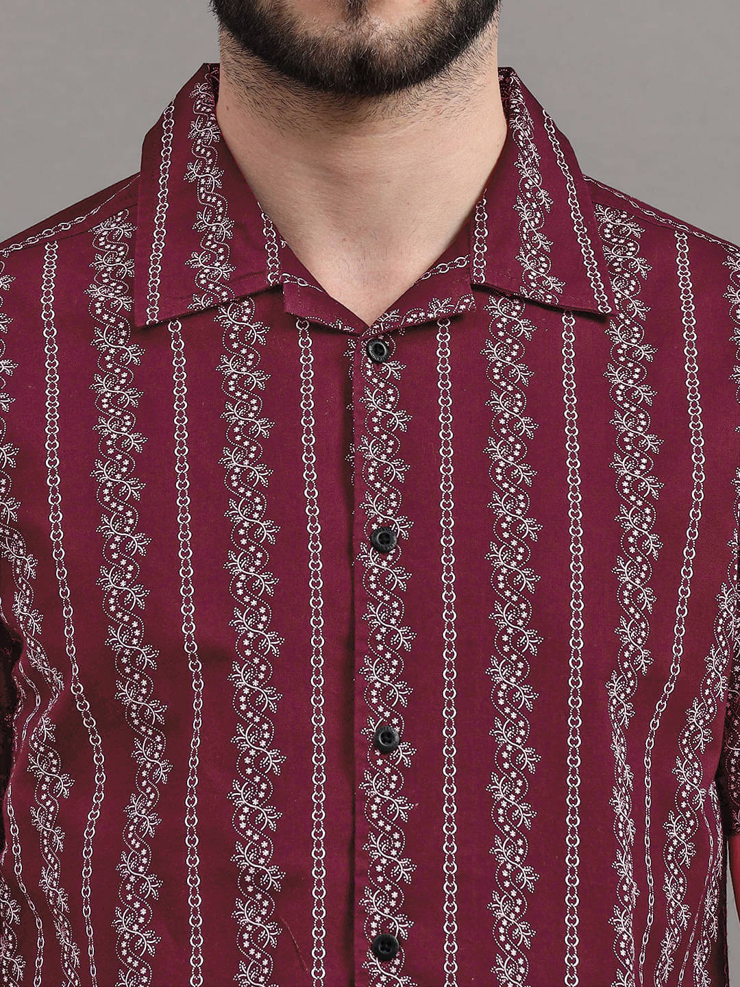     			Mameru 100% Cotton Regular Fit Printed Half Sleeves Men's Casual Shirt - Red ( Pack of 1 )