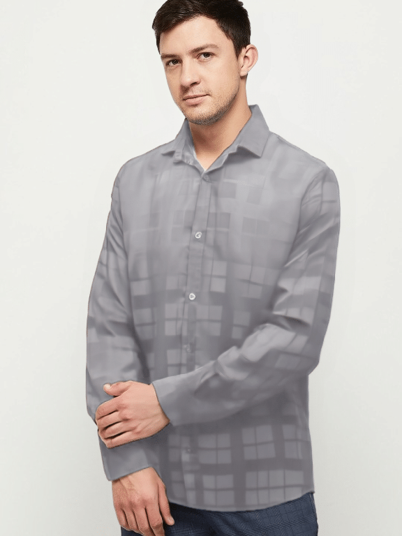 NEW-18 Cotton Blend Regular Fit Checks Full Sleeves Men's Casual Shirt - Grey ( Pack of 1 ) NEW-18 Cotton Blend Regular Fit Checks Full Sleeves Men's Casual Shirt - Grey ( Pack of 1 )