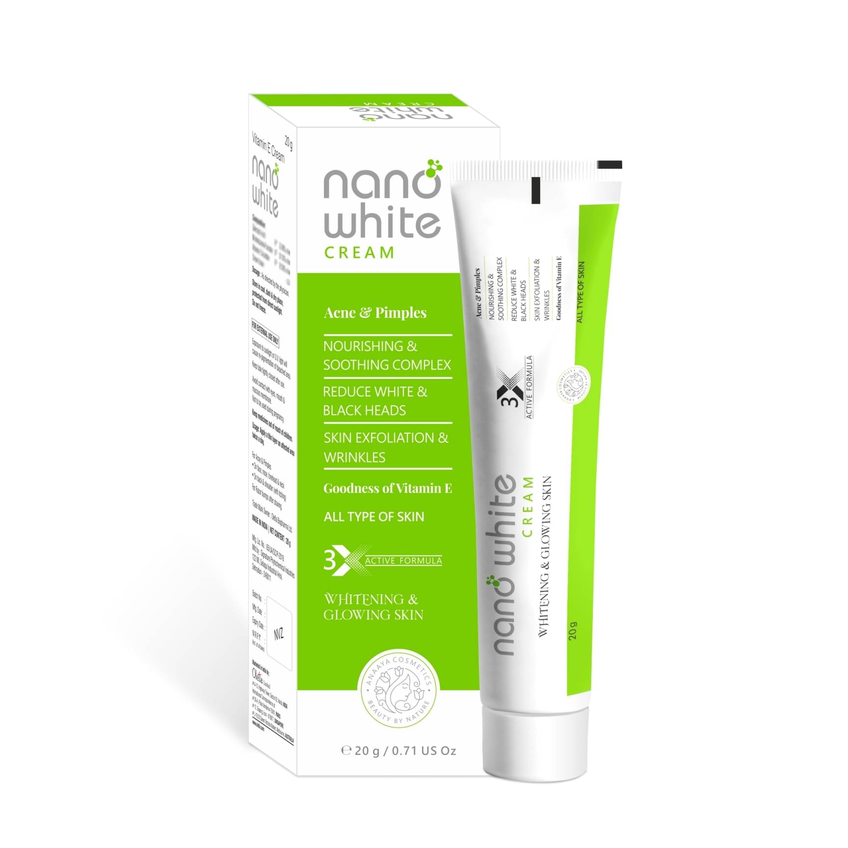     			Nano White Day Cream All Skin Type Vitamin E ( 20 gm )