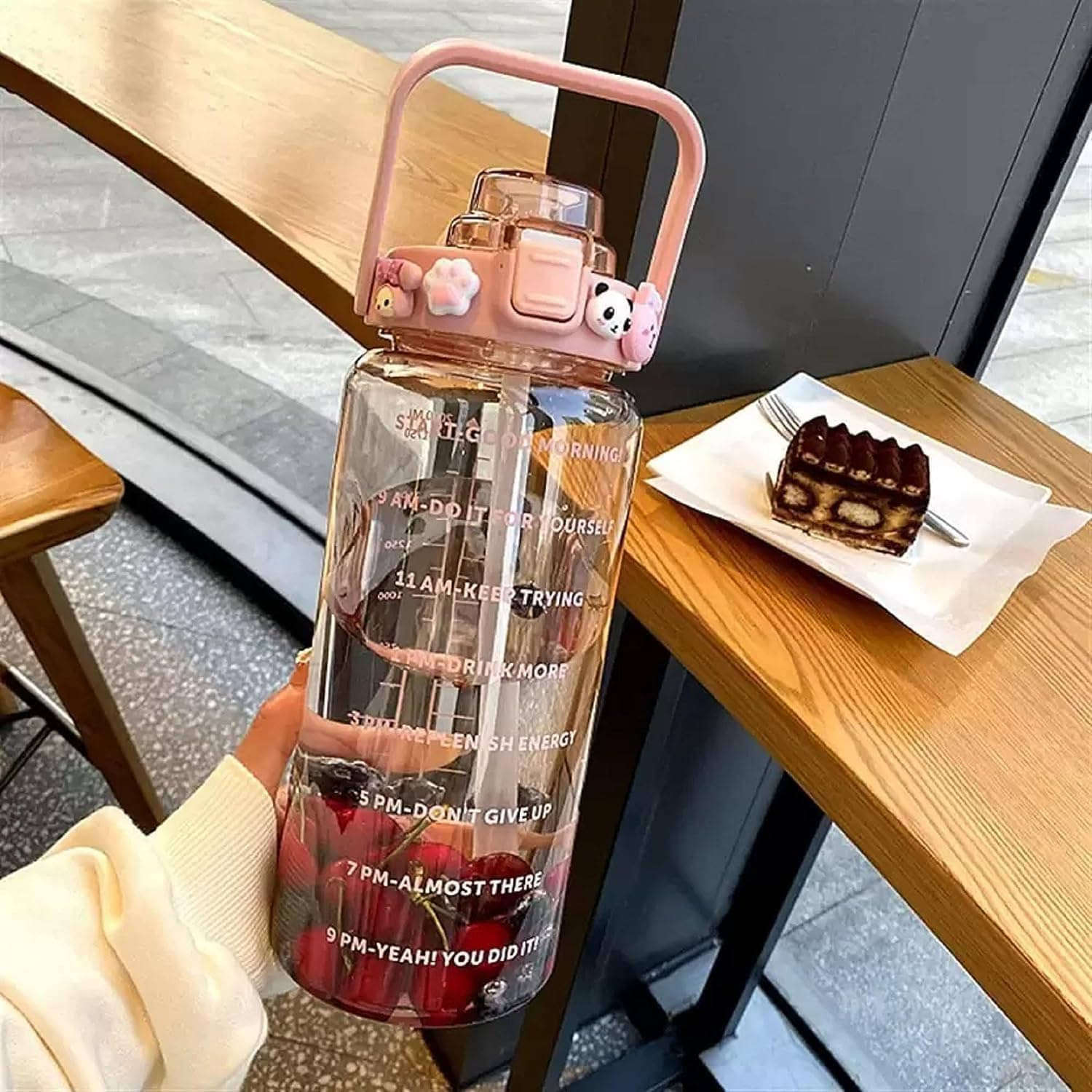     			Radhe Fashion Motivational Water Bottles, Gym Water Bottles Multicolor Plastic Water Bottle 2000 mL ( Set of 1 )