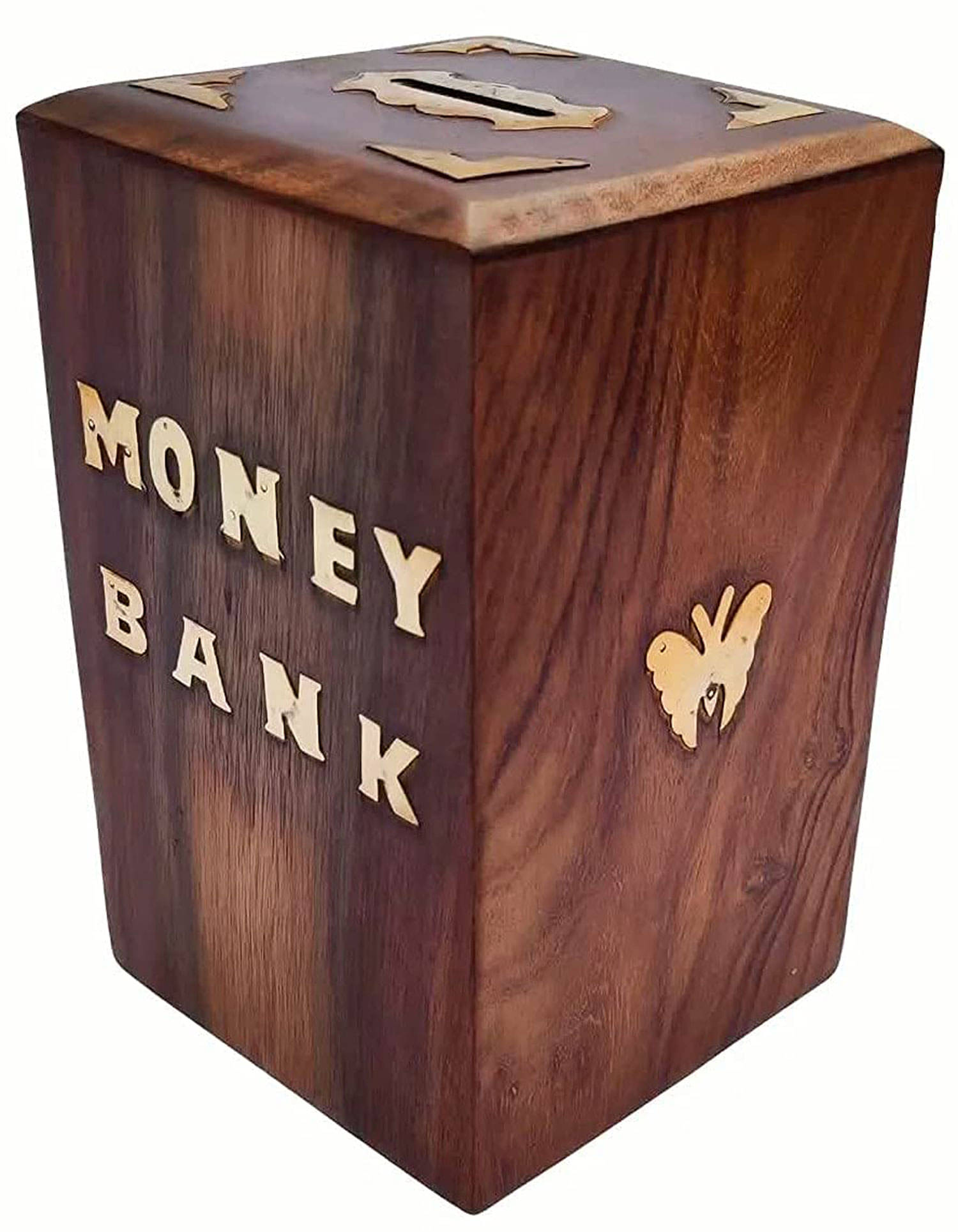     			SWH Wood Brown Piggy Bank ( Pack of 1 )