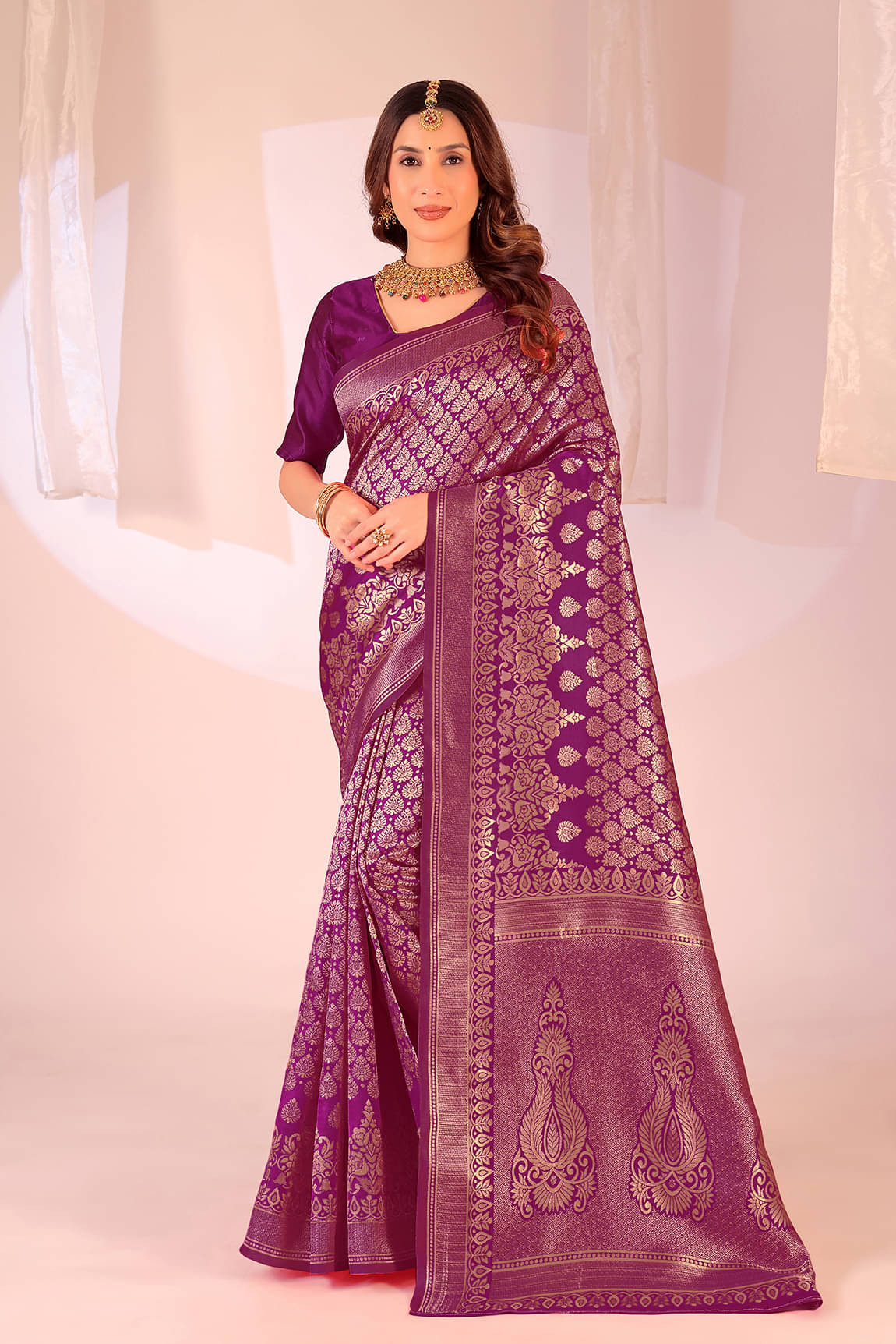 Samai Art Silk Woven Saree With Unstitched Blouse Piece ( Wine ) Samai Art Silk Woven Saree With Unstitched Blouse Piece ( Wine )