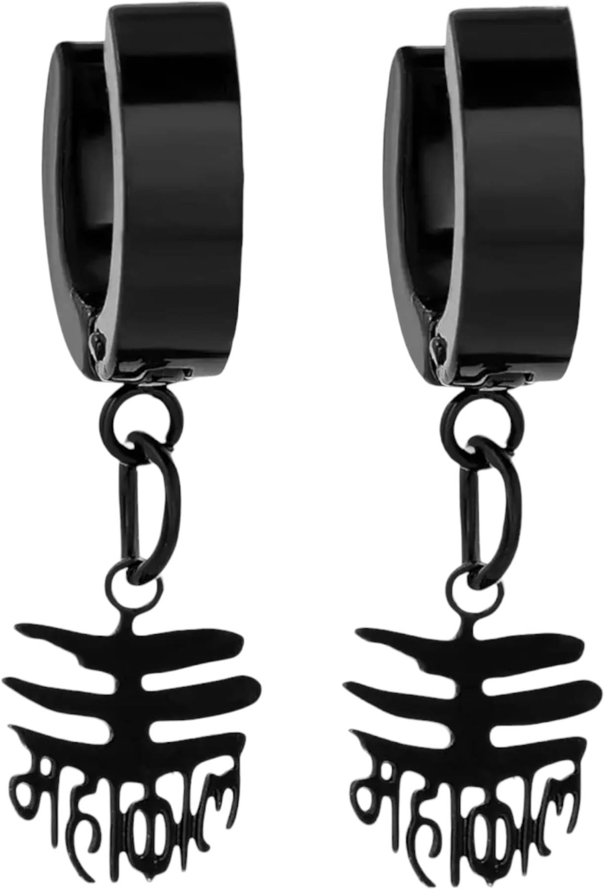     			Shree Ju Black Stud Earrings ( Pack of 1 )