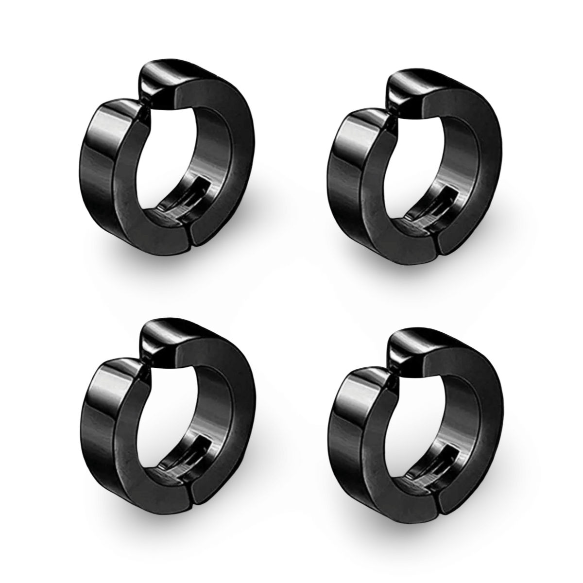     			Shree Ju Black Stud Earrings ( Pack of 2 )