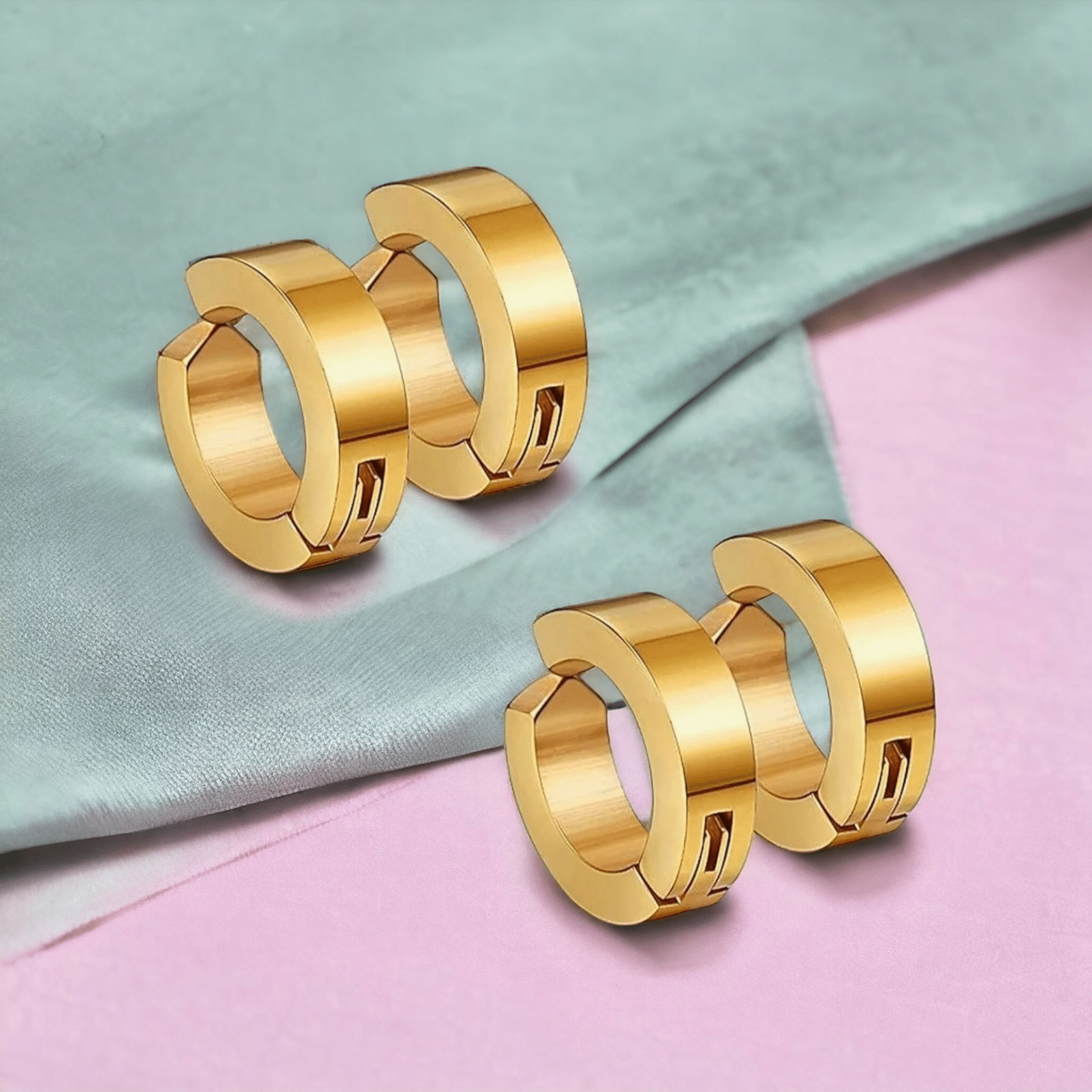     			Shree Ju Gold Stud Earrings ( Pack of 2 )
