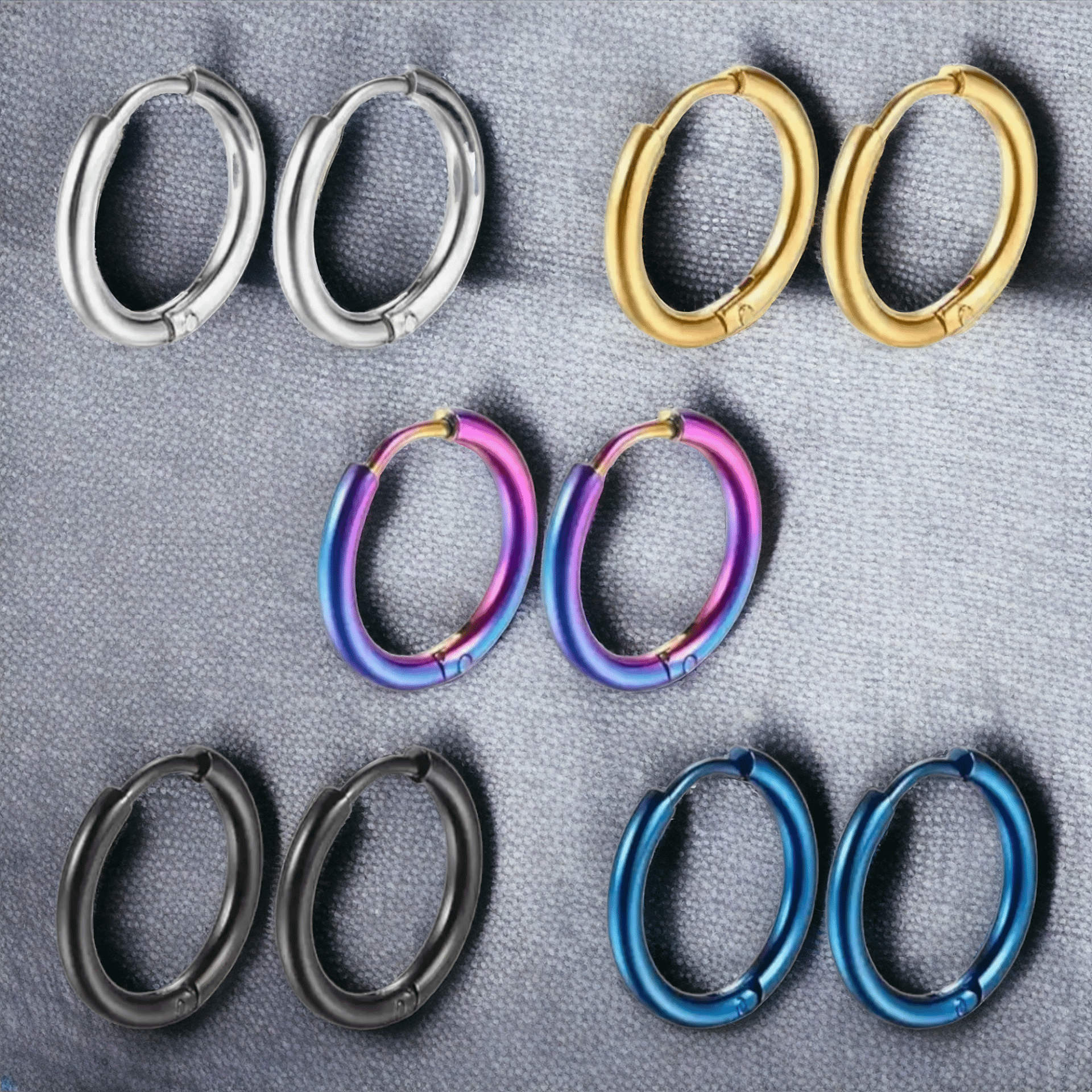     			Shree Ju Multicolor Stud Earrings ( Pack of 5 )
