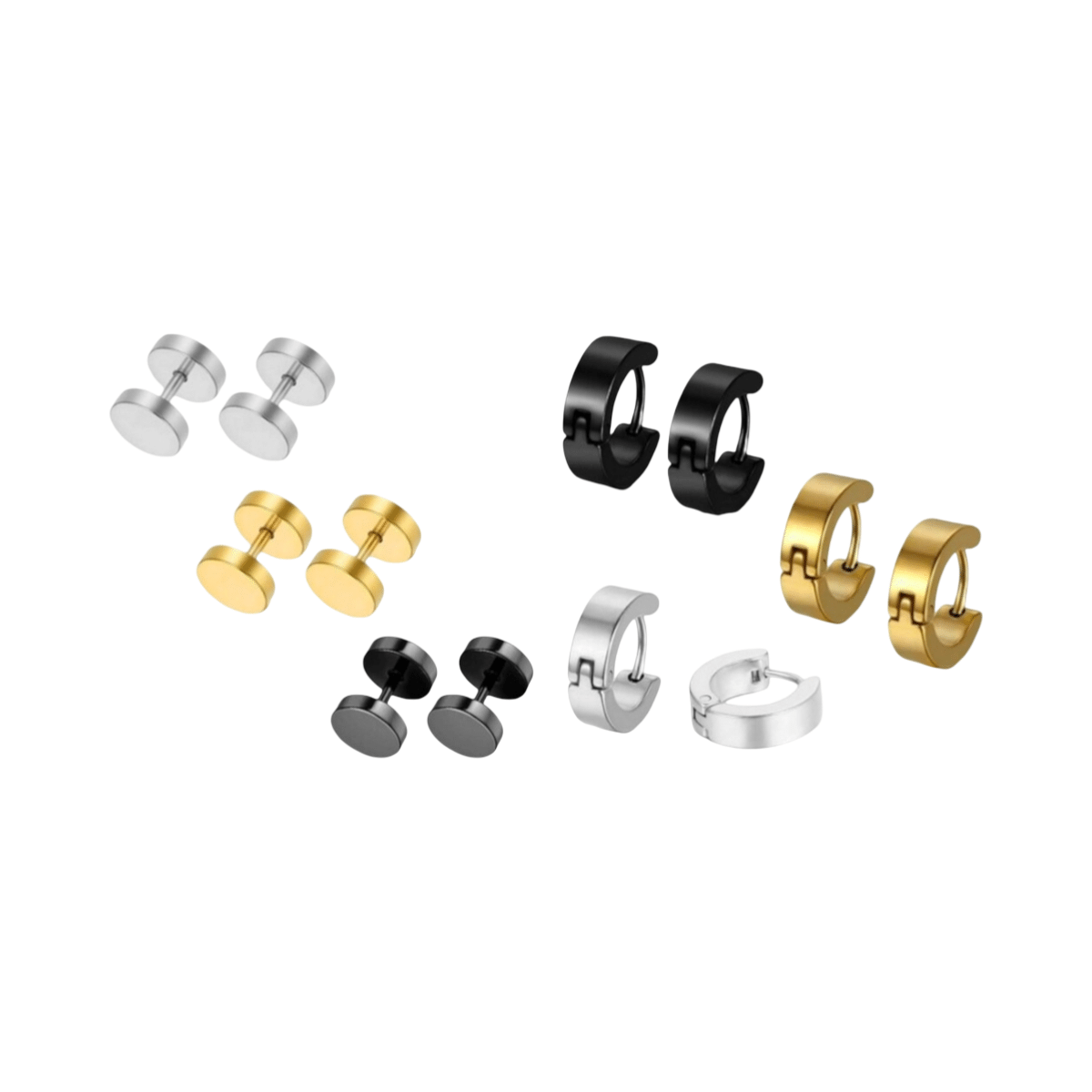     			Shree Ju Multicolor Stud Earrings ( Pack of 6 )