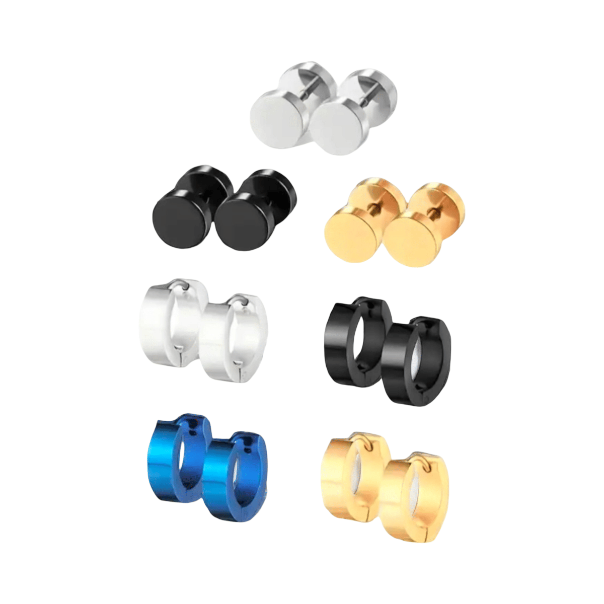     			Shree Ju Multicolor Stud Earrings ( Pack of 7 )