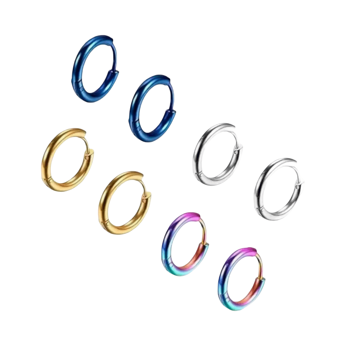     			Shree Ju Multicolor Stud Earrings ( Pack of 4 )
