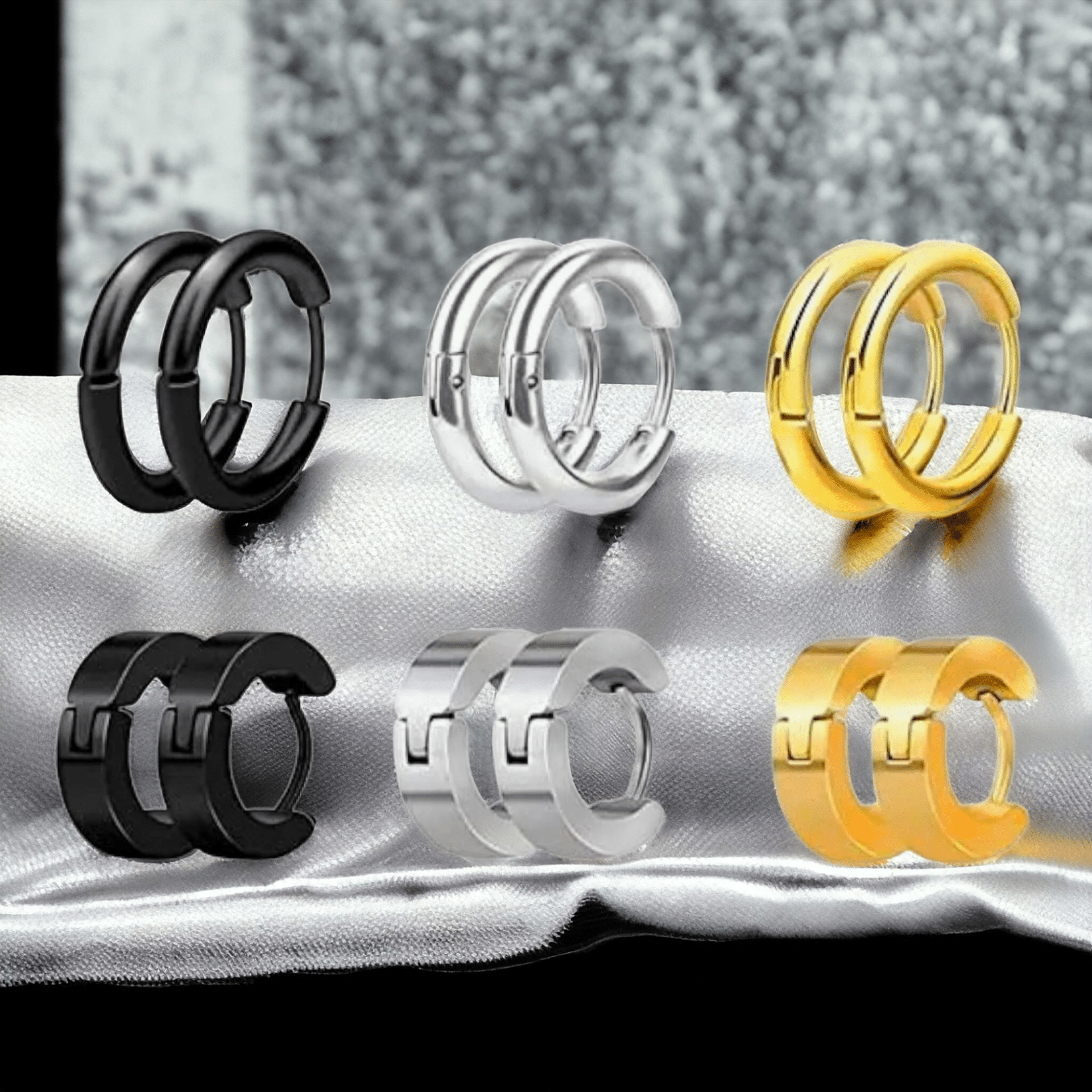     			Shree Ju Multicolor Stud Earrings ( Pack of 6 )