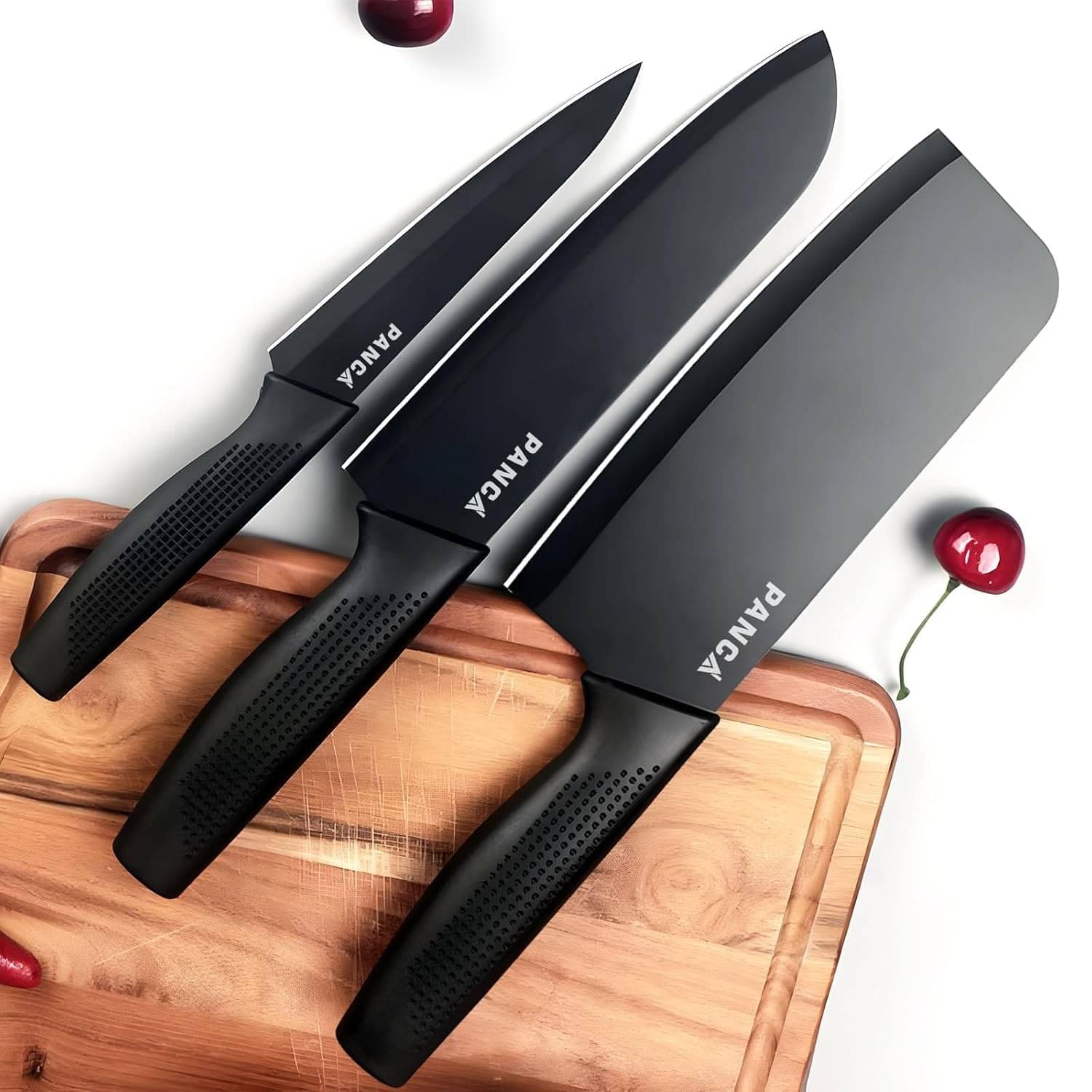 Stainless Steel 3 Pieces Chef Knife Set.Meat Knife with Sharp Blade with Ergonomic Handle for Home Kitchen and Restaurant Stainless Steel 3 Pieces Chef Knife Set.Meat Knife with Sharp Blade with Ergonomic Handle for Home Kitchen and Restaurant