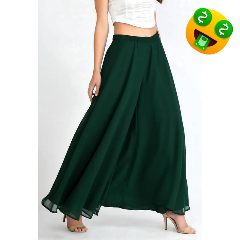     			Tavisshi Women Georgette Palazzo ( Green )