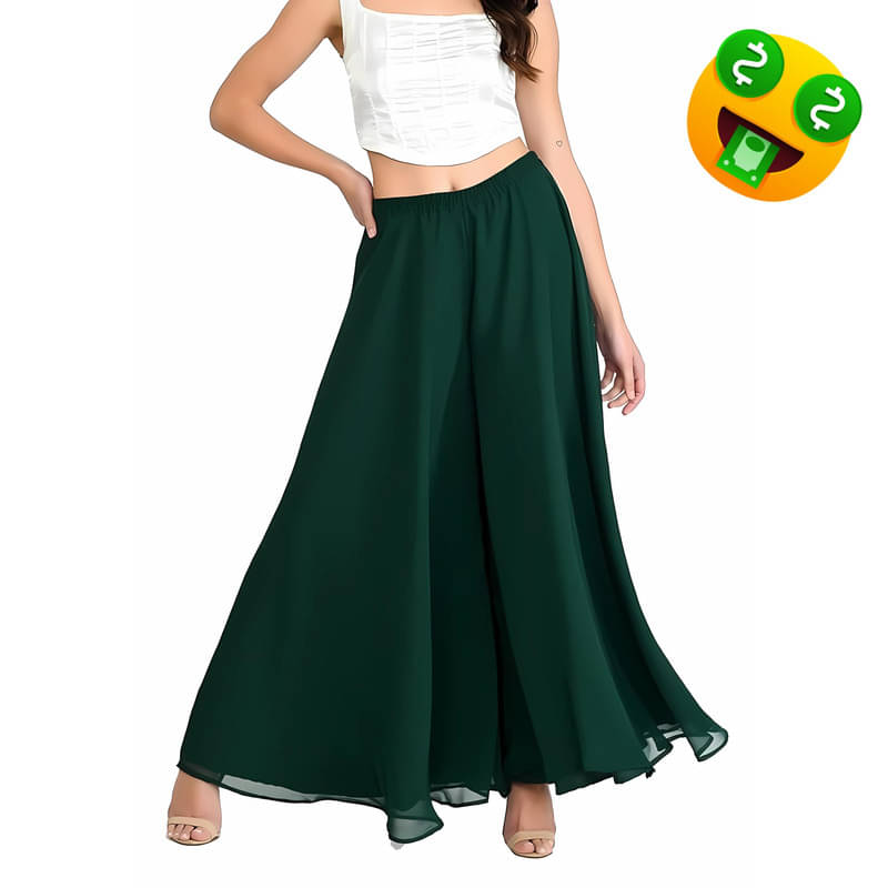     			Tavisshi Women Georgette Palazzo ( Green )