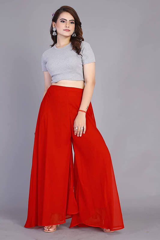     			Tavisshi Women Georgette Palazzo ( Red )