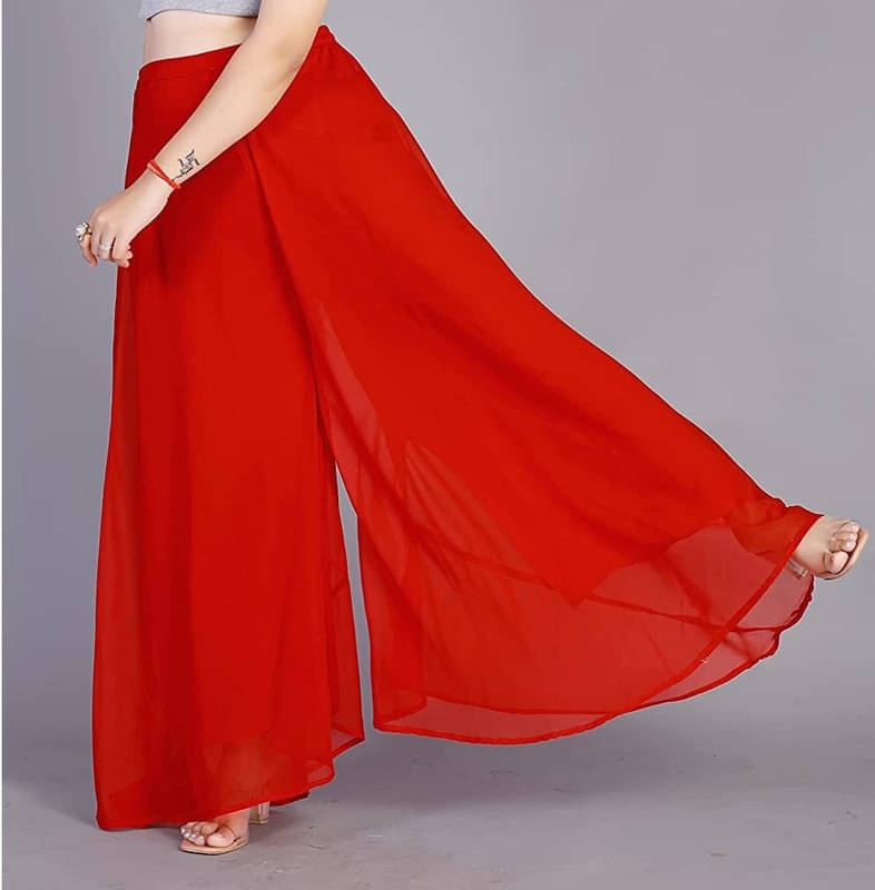     			Tavisshi Women Georgette Palazzo ( Red )