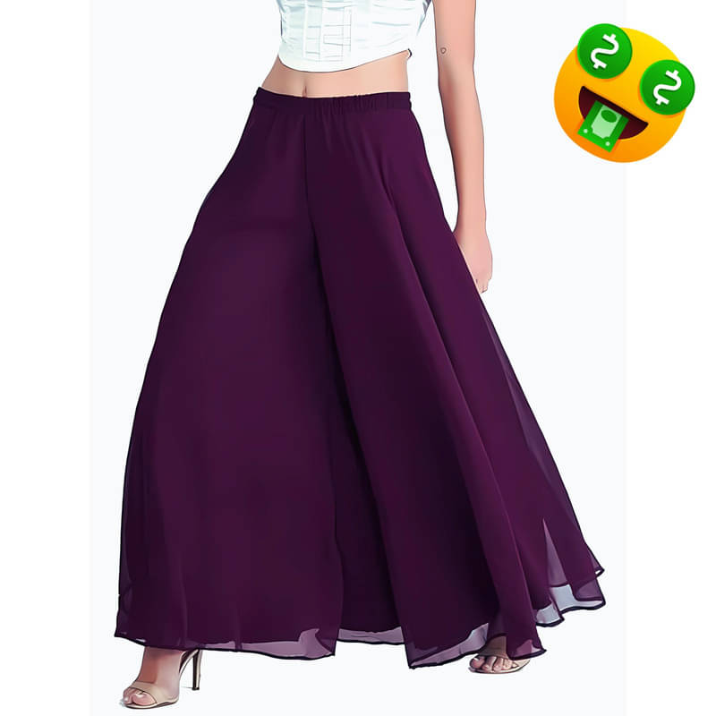 Tavisshi Women Georgette Palazzo ( Wine ) Tavisshi Women Georgette Palazzo ( Wine )
