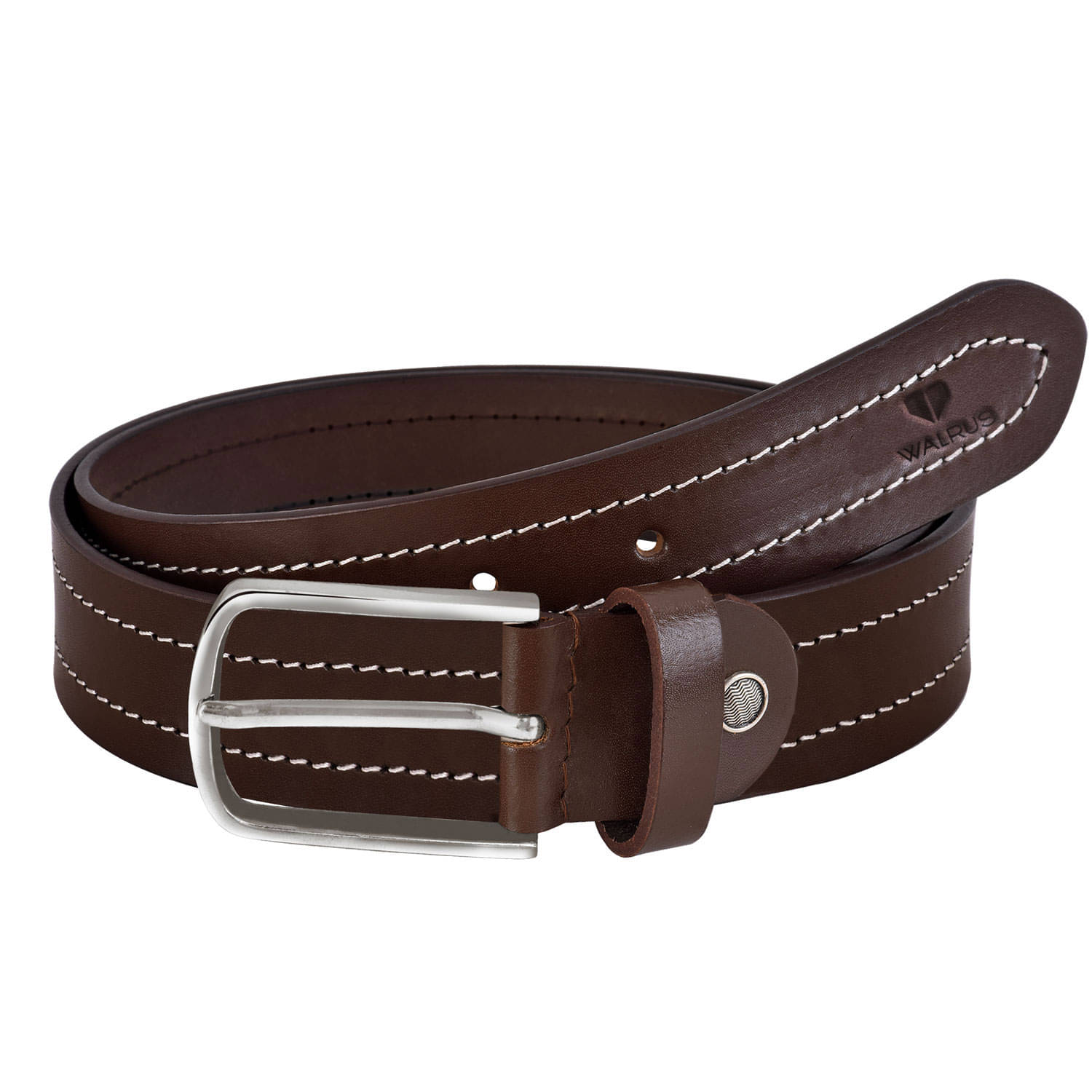     			Walrus - Brown Leather Men's Formal Belt ( Pack of 1 )