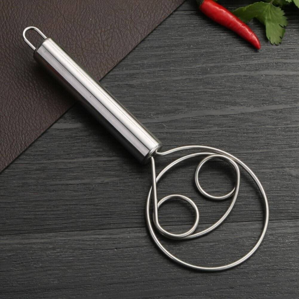    			forral SS Dough Whisk Manual Bread Whisk Non-Slip Heat Resistant