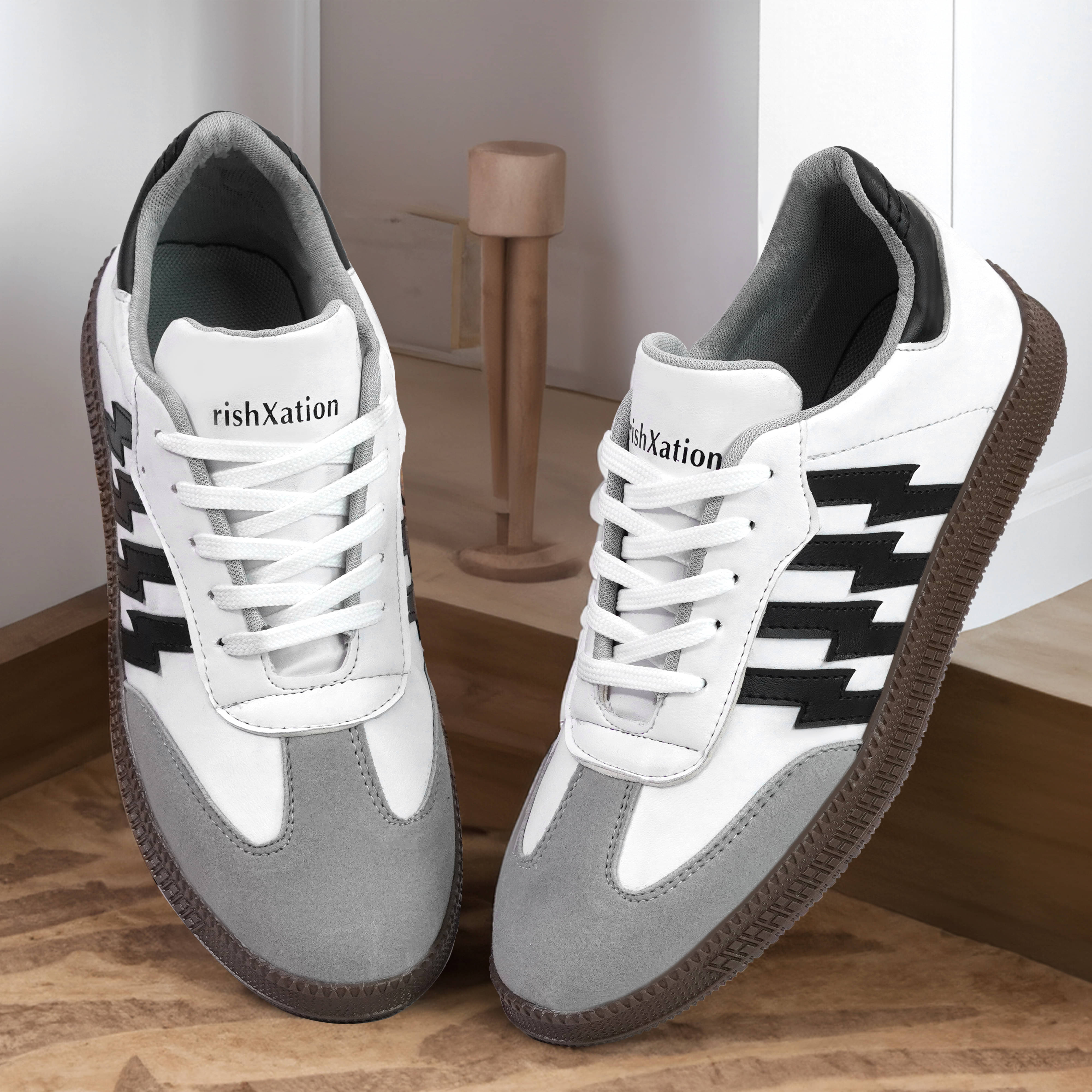     			rishXation Thunderstride White Men's Sneakers