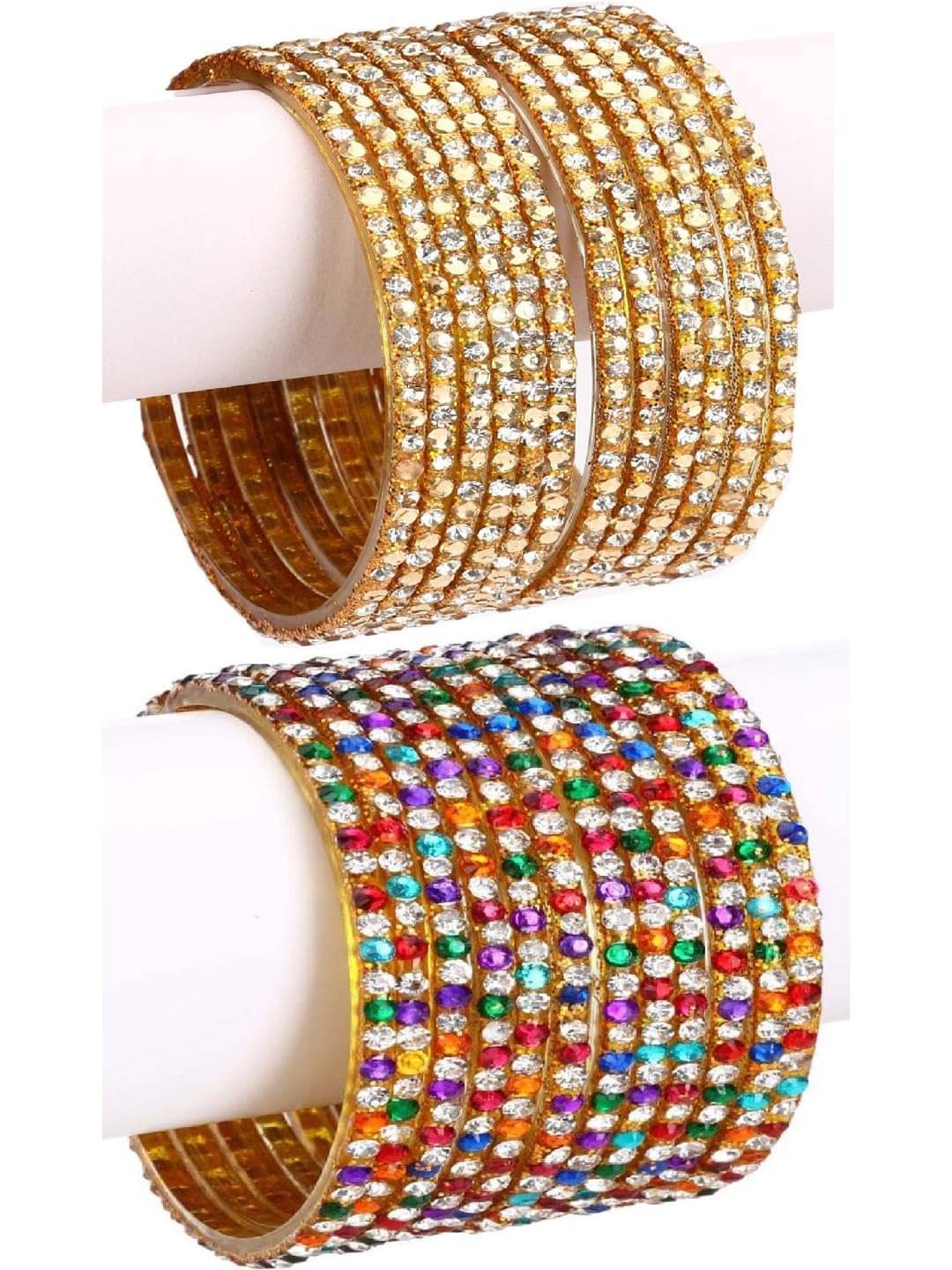 1 Time Multicolor Bangle Set ( Pack of 2 ) 1 Time Multicolor Bangle Set ( Pack of 2 )