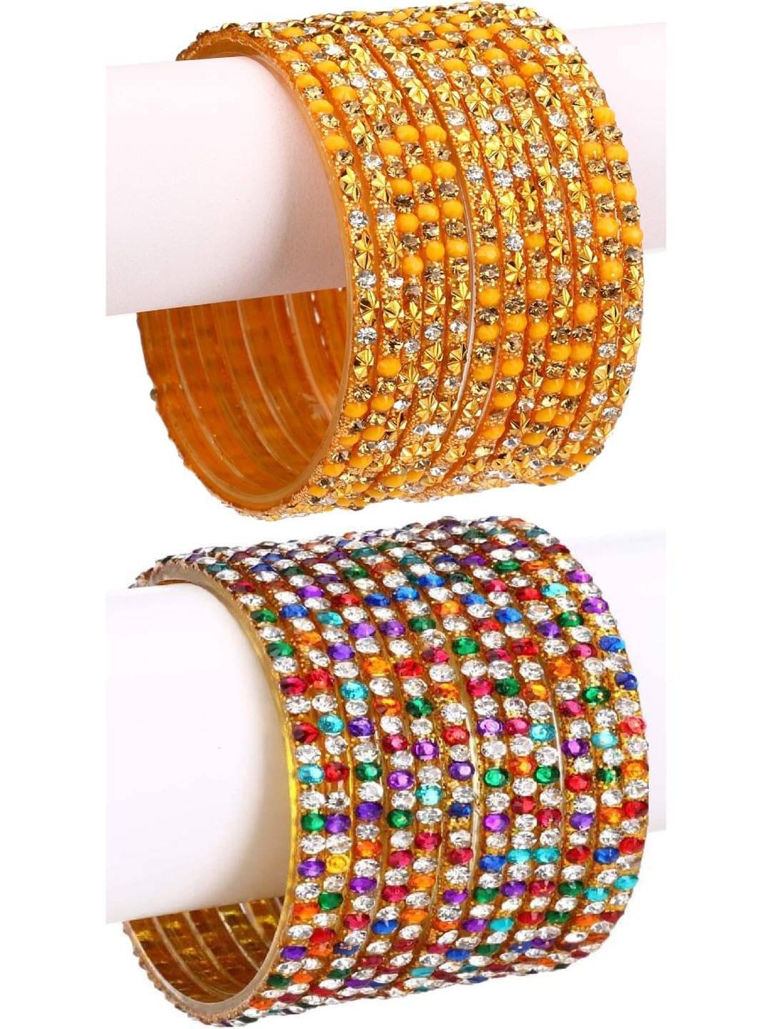     			1 Time Multicolor Bangle Set ( Pack of 2 )