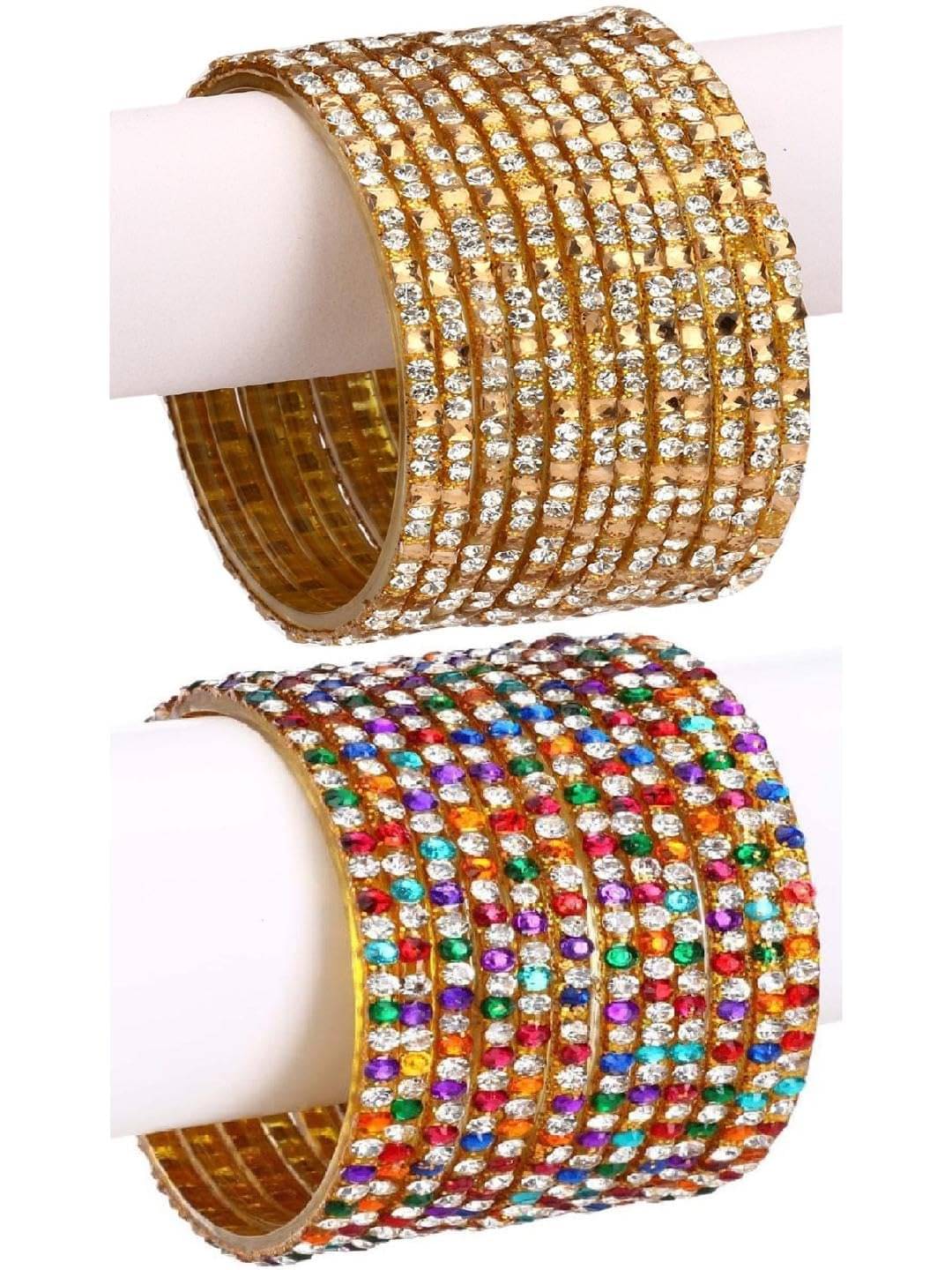 1 Time Multicolor Bangle Set ( Pack of 2 ) 1 Time Multicolor Bangle Set ( Pack of 2 )