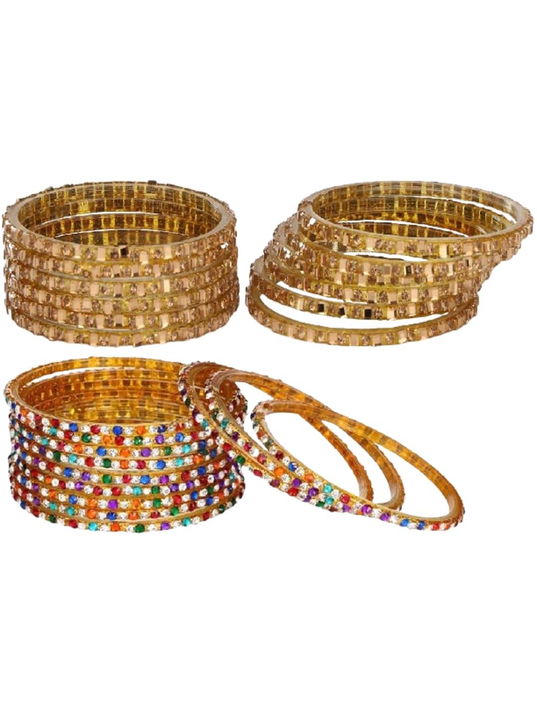 1 Time Multicolor Bangle Set ( Pack of 2 ) 1 Time Multicolor Bangle Set ( Pack of 2 )