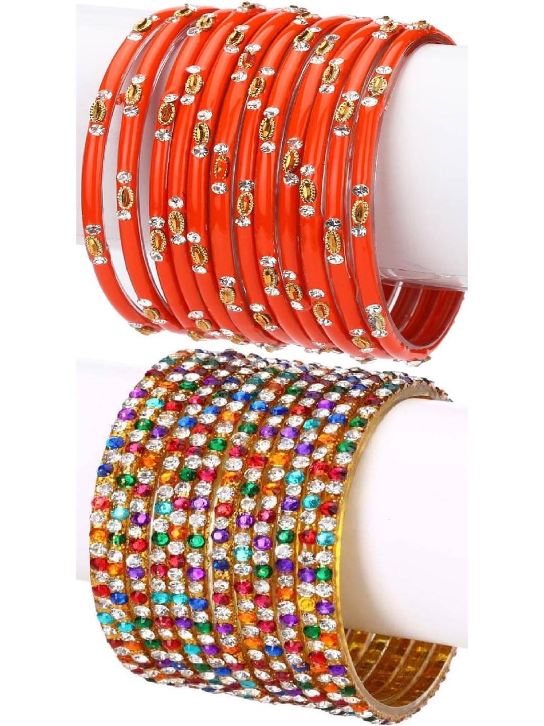     			1 Time Multicolor Bangle Set ( Pack of 2 )