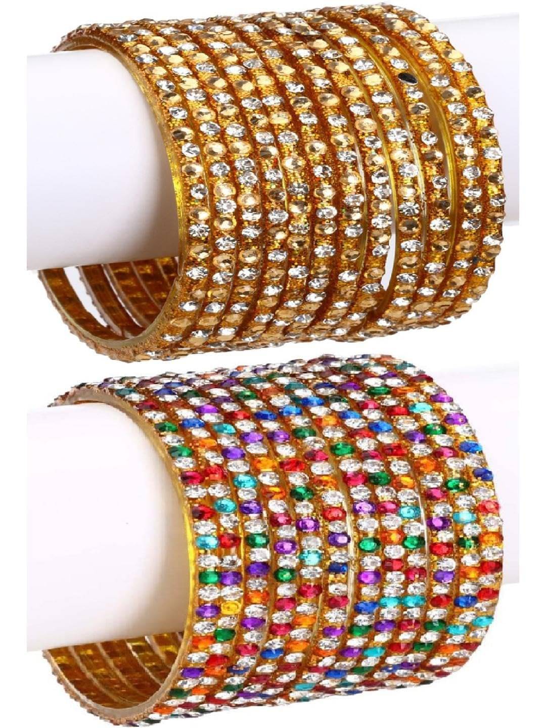     			1 Time Multicolor Bangle Set ( Pack of 2 )