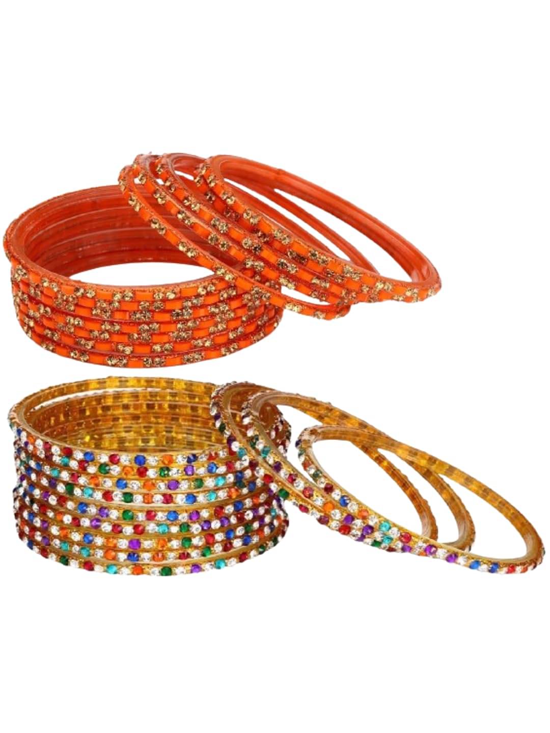     			1 Time Multicolor Bangle Set ( Pack of 2 )