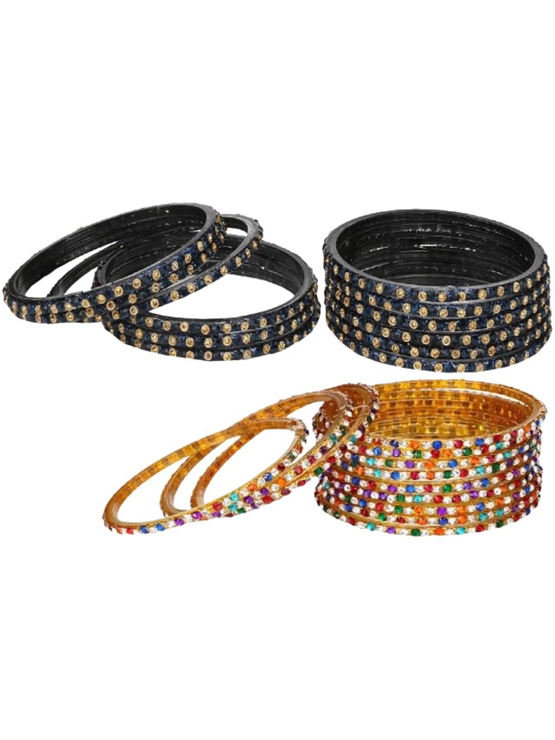     			1 Time Multicolor Bangle Set ( Pack of 2 )