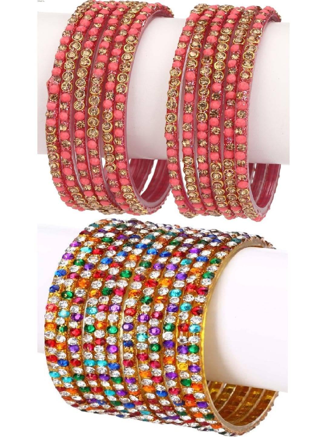     			1 Time Multicolor Bangle Set ( Pack of 2 )