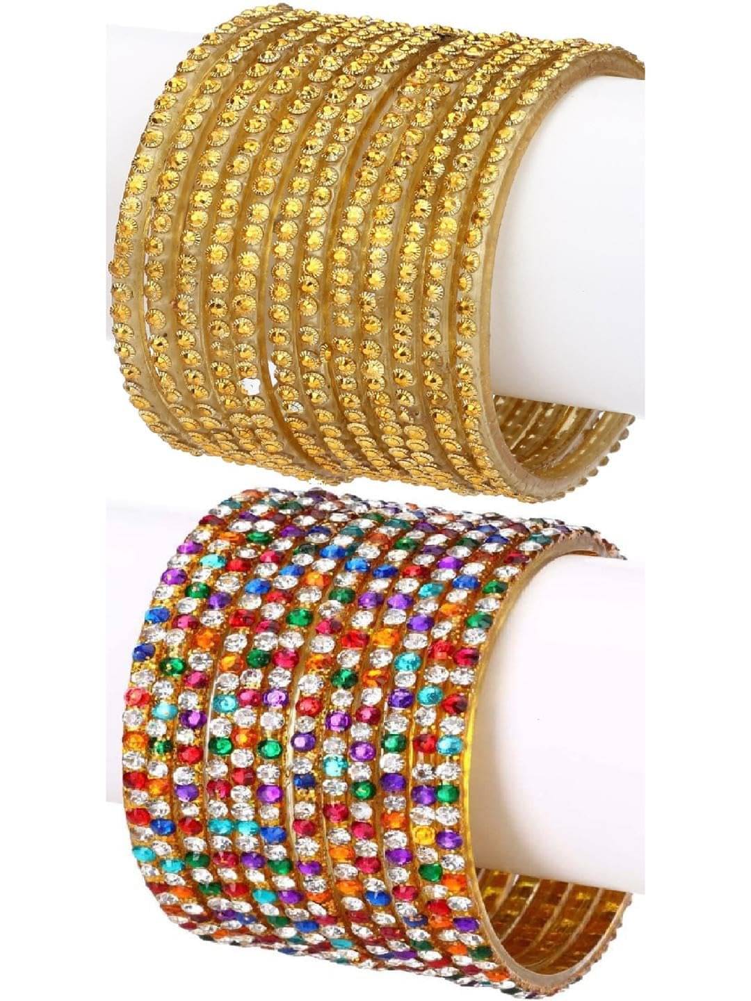 1 Time Multicolor Bangle Set ( Pack of 2 ) 1 Time Multicolor Bangle Set ( Pack of 2 )