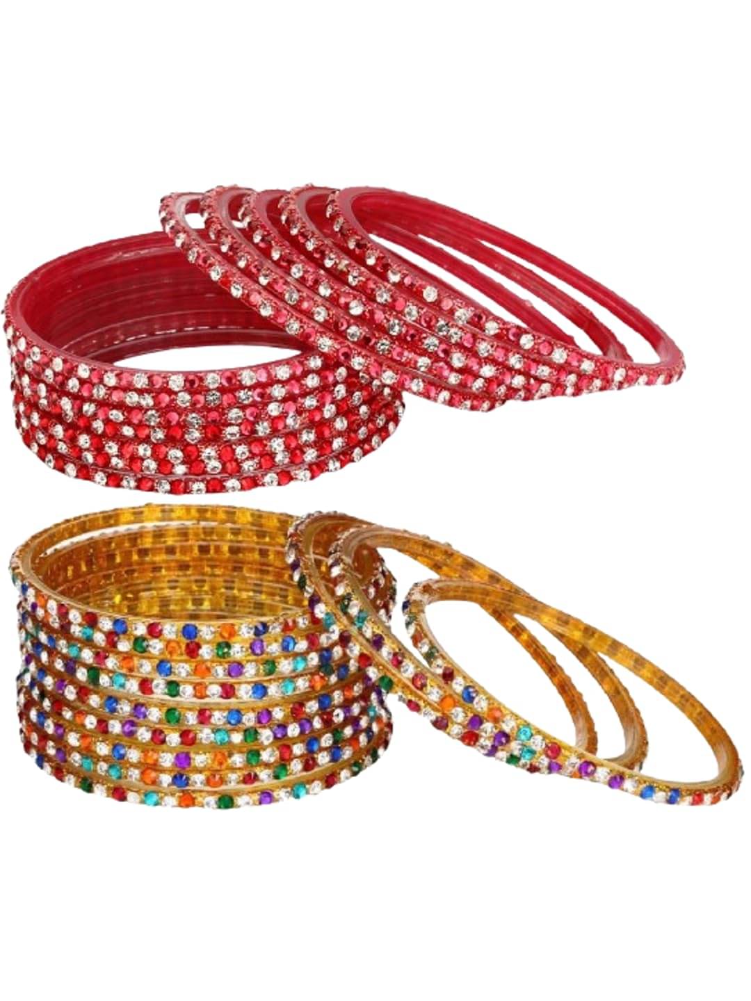     			1 Time Multicolor Bangle Set ( Pack of 2 )