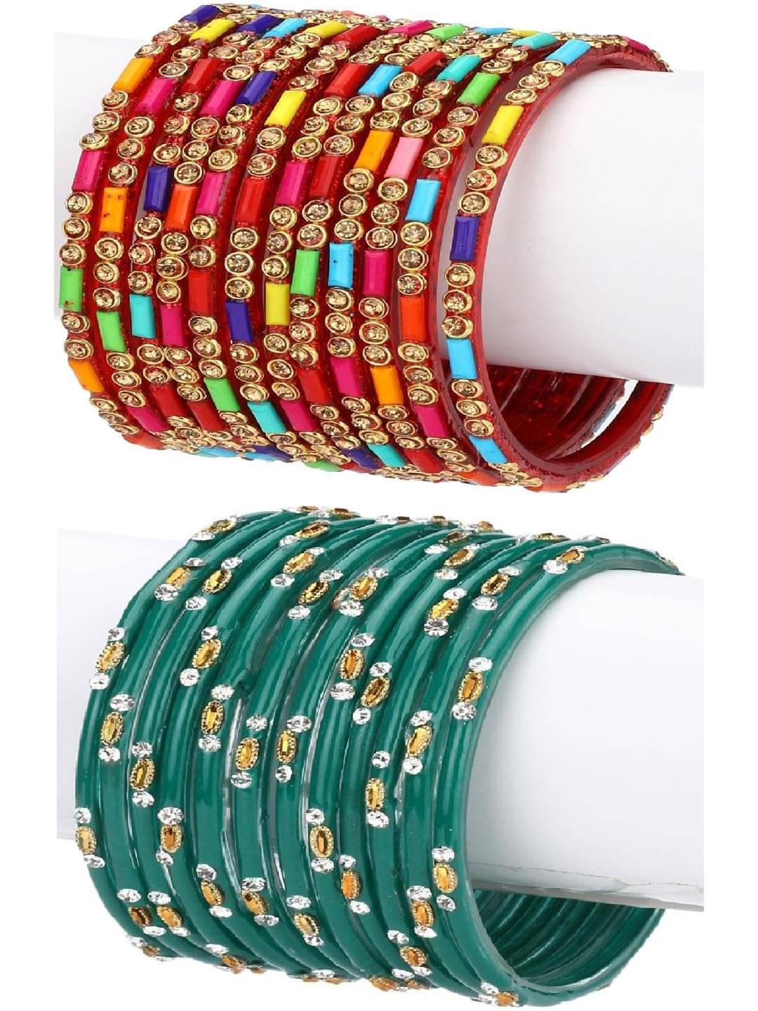     			1st Time Multicolor Bangle Set ( Pack of 2 )