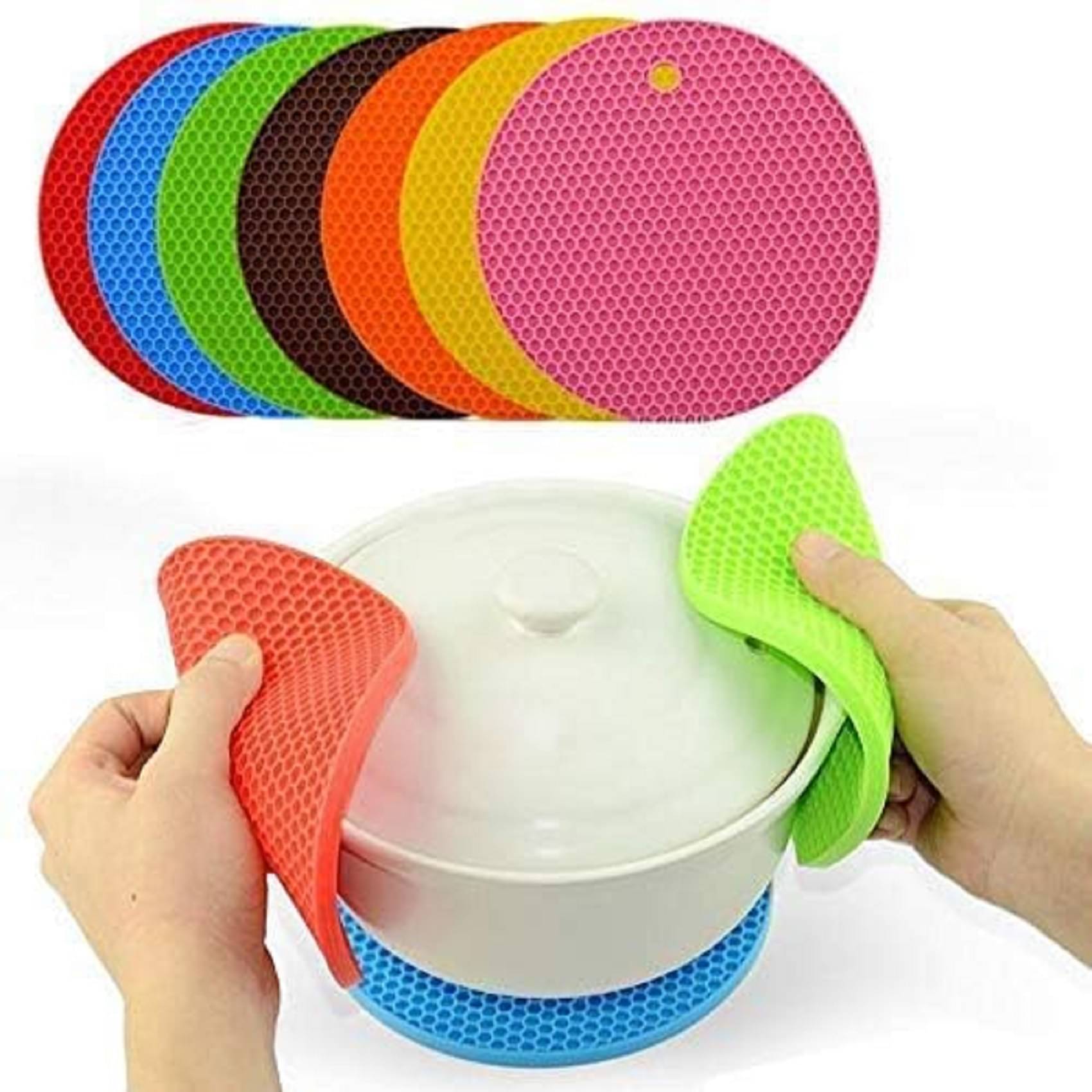     			forral 04 Pcs Multi-Purpose Silicone Round Mats