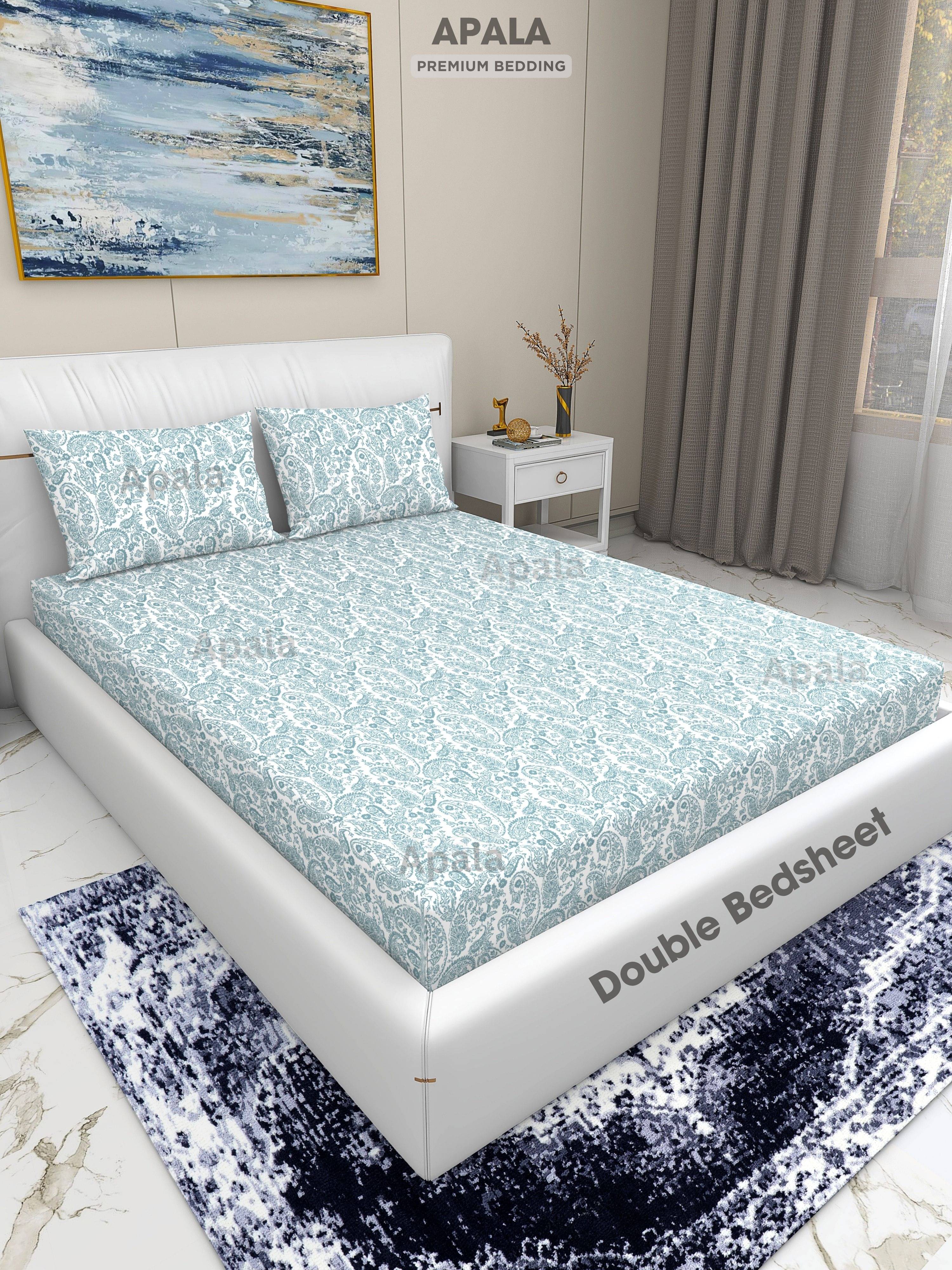     			Apala Microfiber 1 Double King Bedsheet with 2 Pillow Covers ( Off White )