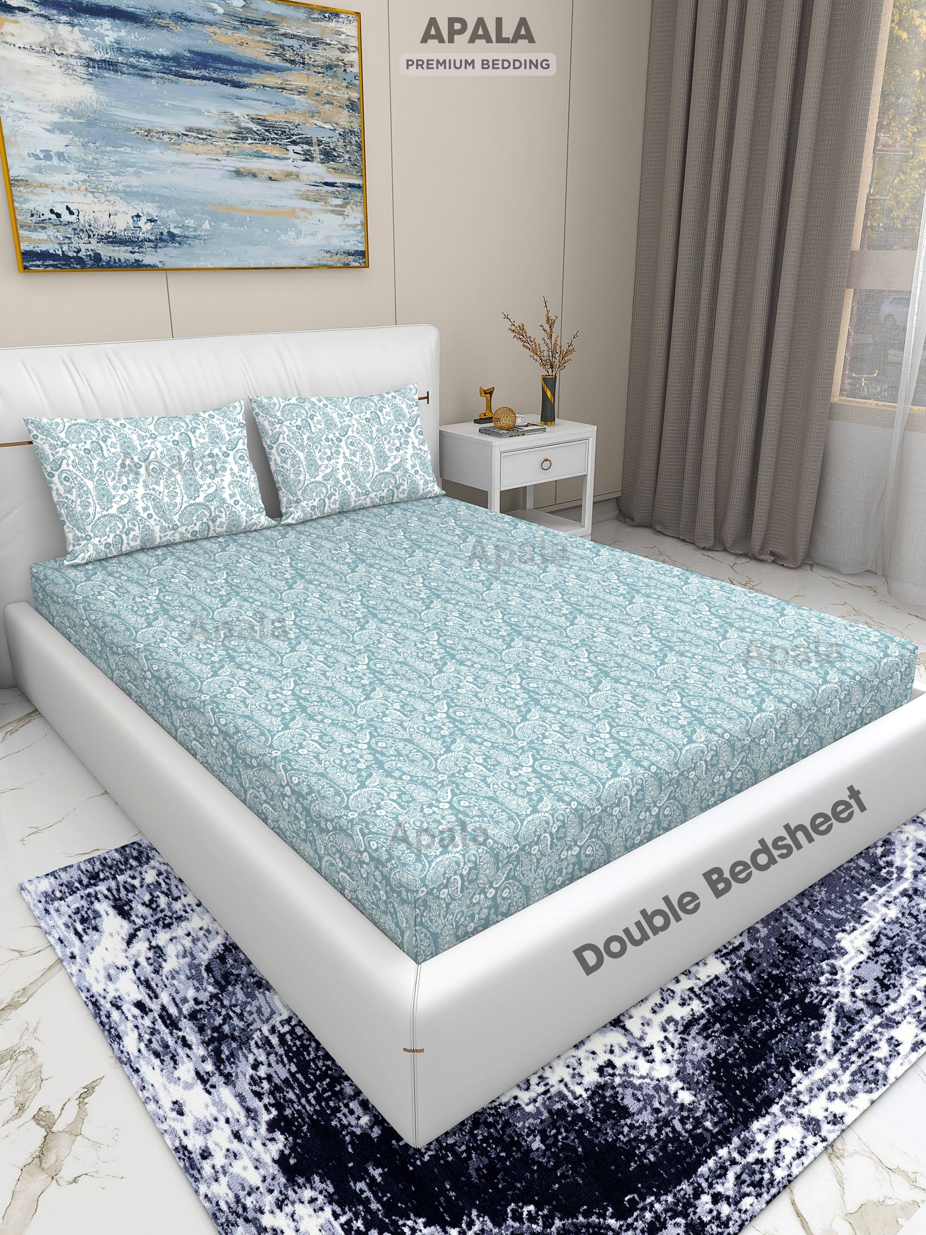 Apala Microfiber 1 Double King Bedsheet with 2 Pillow Covers ( Light Blue )     			Apala Microfiber 1 Double King Bedsheet with 2 Pillow Covers ( Light Blue )