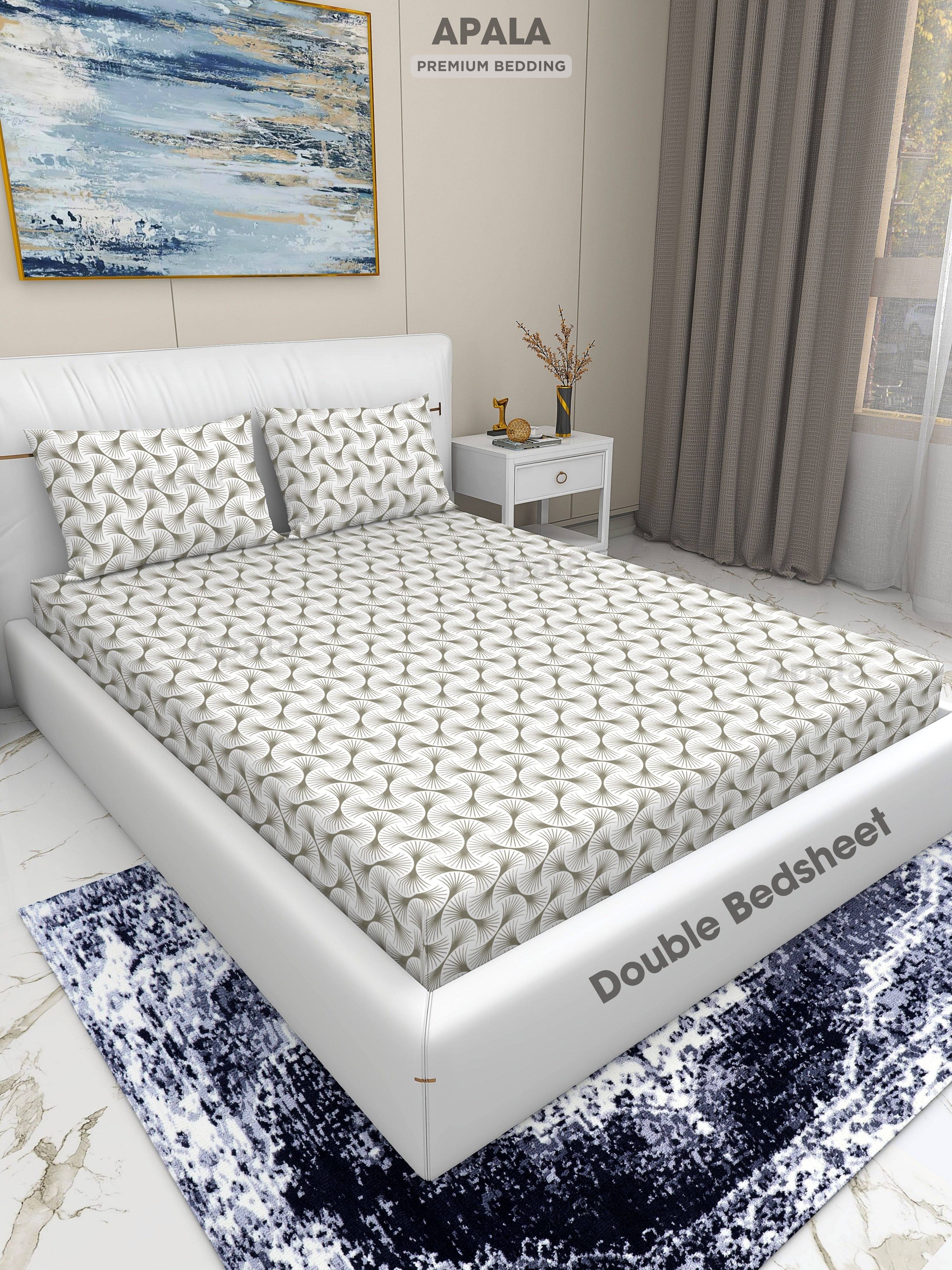 Apala Microfiber 1 Double King Bedsheet with 2 Pillow Covers ( White ) Apala Microfiber 1 Double King Bedsheet with 2 Pillow Covers ( White )