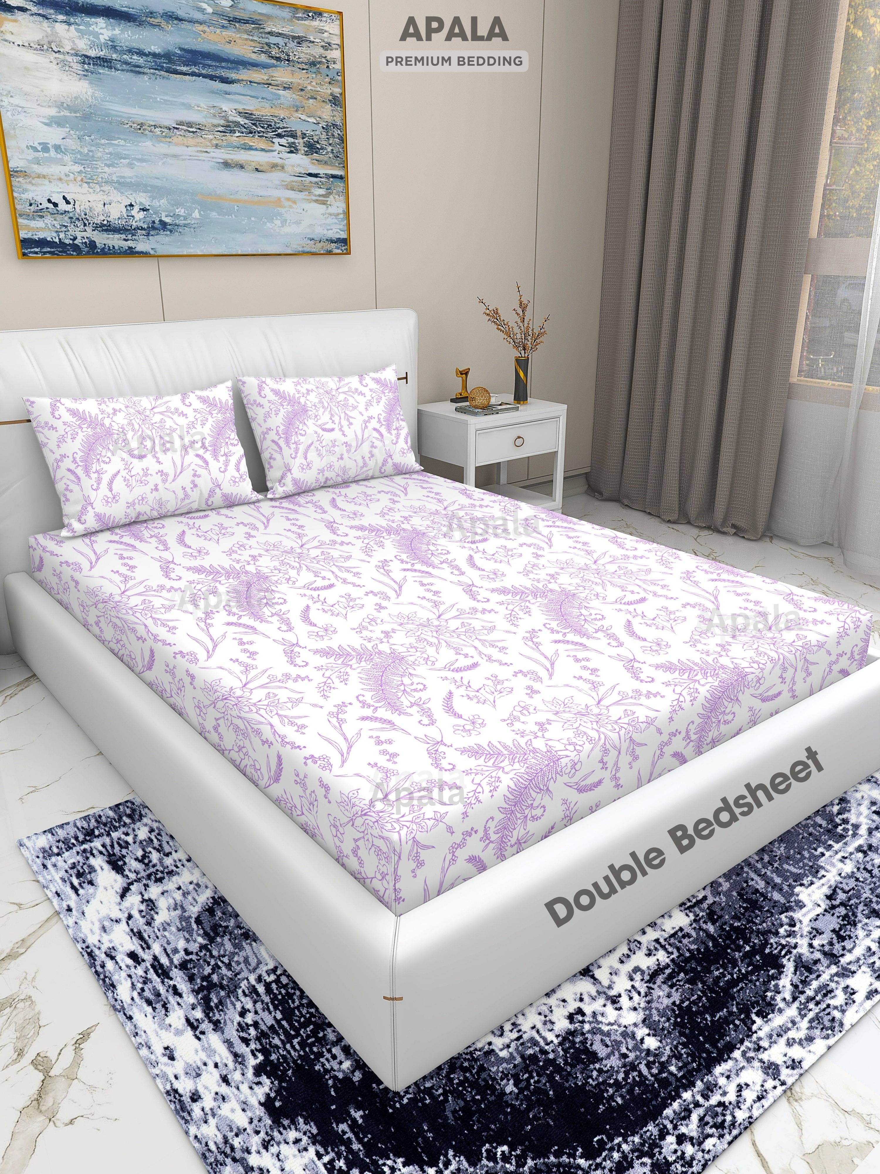     			Apala Microfiber 1 Double King Bedsheet with 2 Pillow Covers ( Off White )