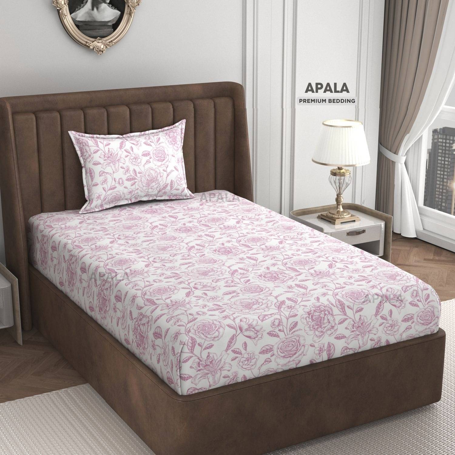 Apala Microfiber 1 Single Bedsheet with 1 Pillow Cover ( White ) Apala Microfiber 1 Single Bedsheet with 1 Pillow Cover ( White )