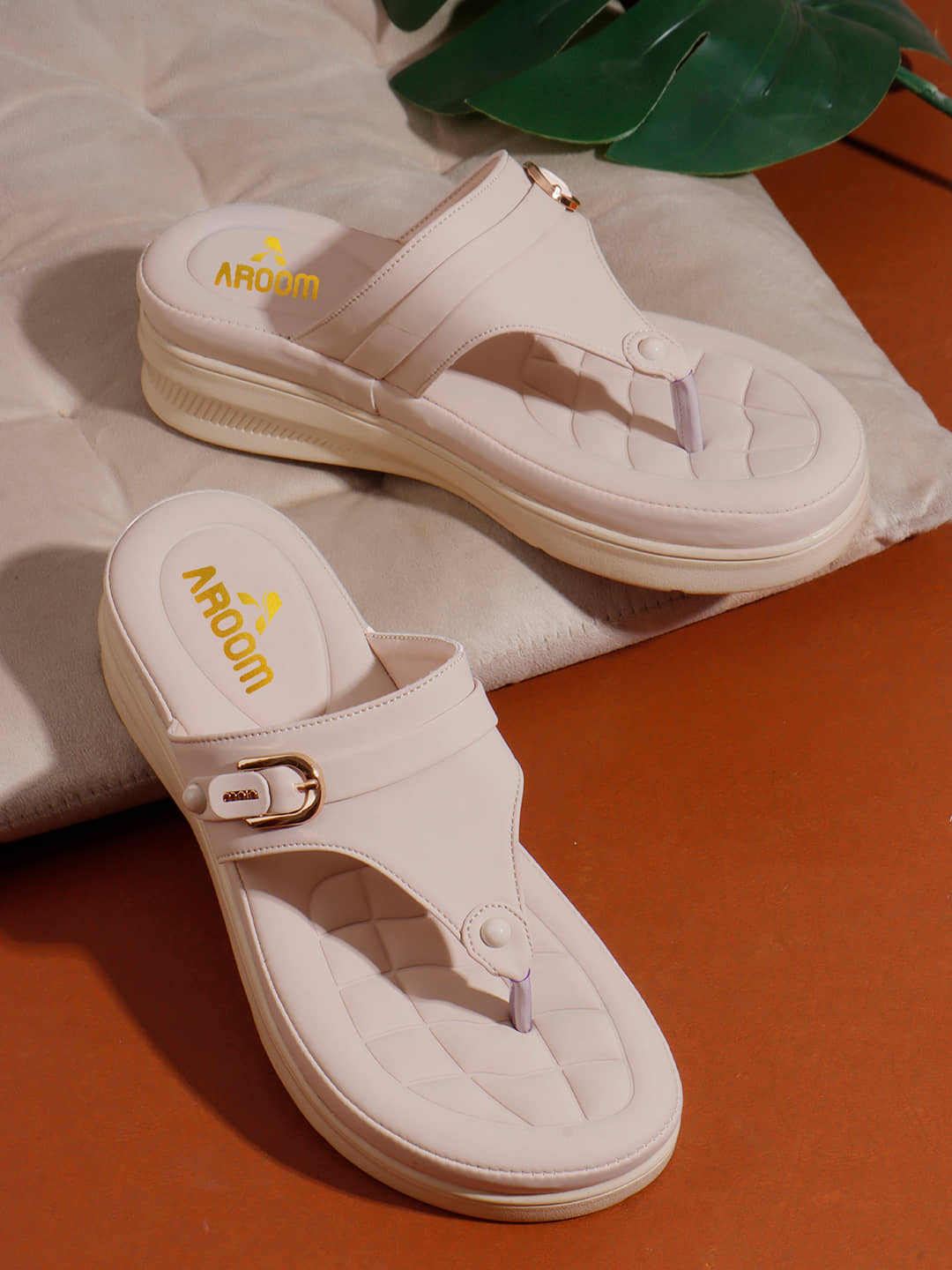 Aroom Cream Women's Sandal Heels - Heels | Buy online on ZillyBuy
