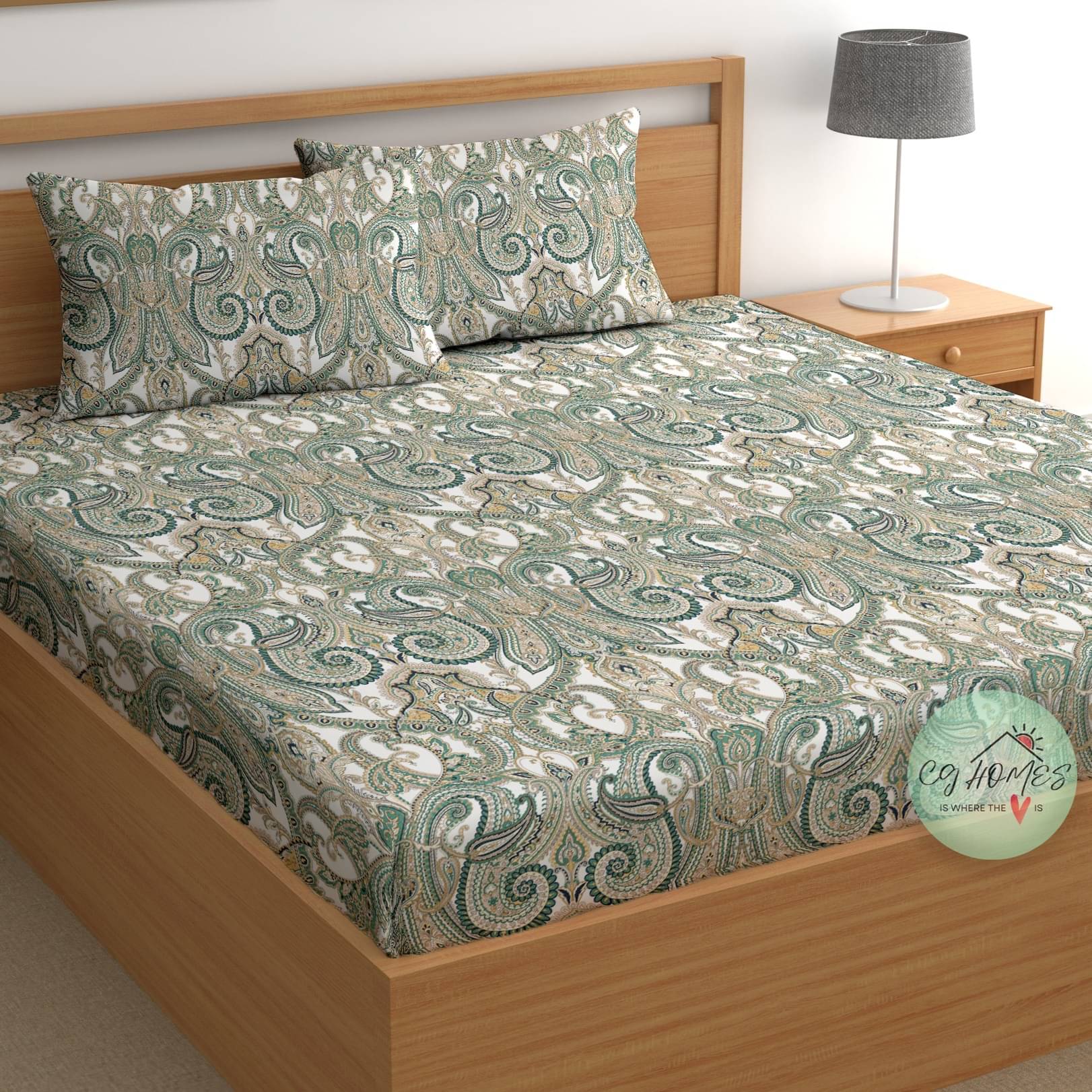 CG HOMES Cotton 1 Double Bedsheet with 2 Pillow Covers ( Grey ) CG HOMES Cotton 1 Double Bedsheet with 2 Pillow Covers ( Grey )