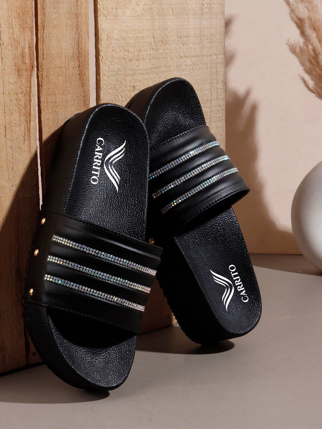     			Carrito Black Women's Sandal Heels