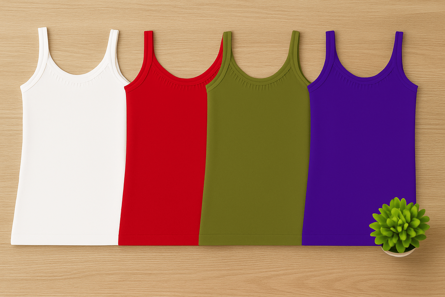    			G Beauty Pack of 4 Girls Cotton Camisoles ( Multicolor )